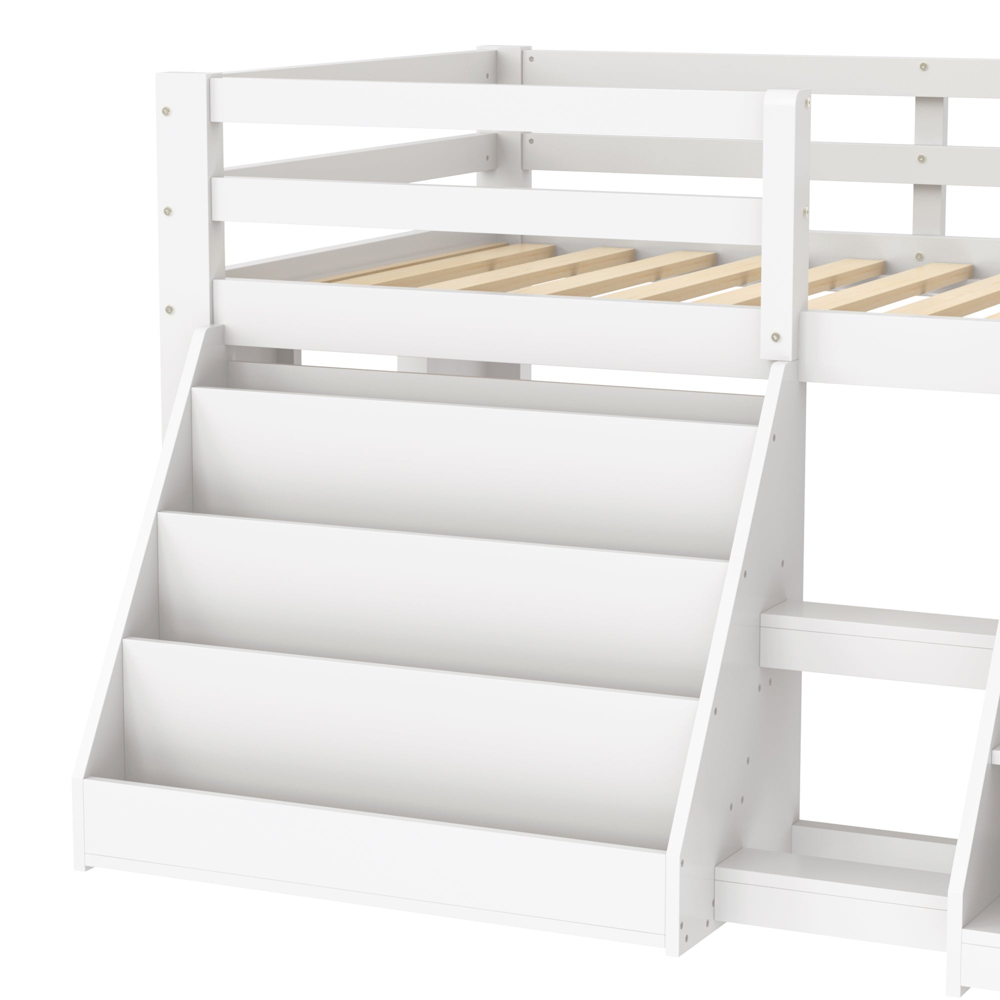 Logidon halfhoogslaper 90x200 wit met opbergplanken
