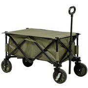 Logidon Strandtrolley Opvouwbaar met Dienblad en Zakken Groen