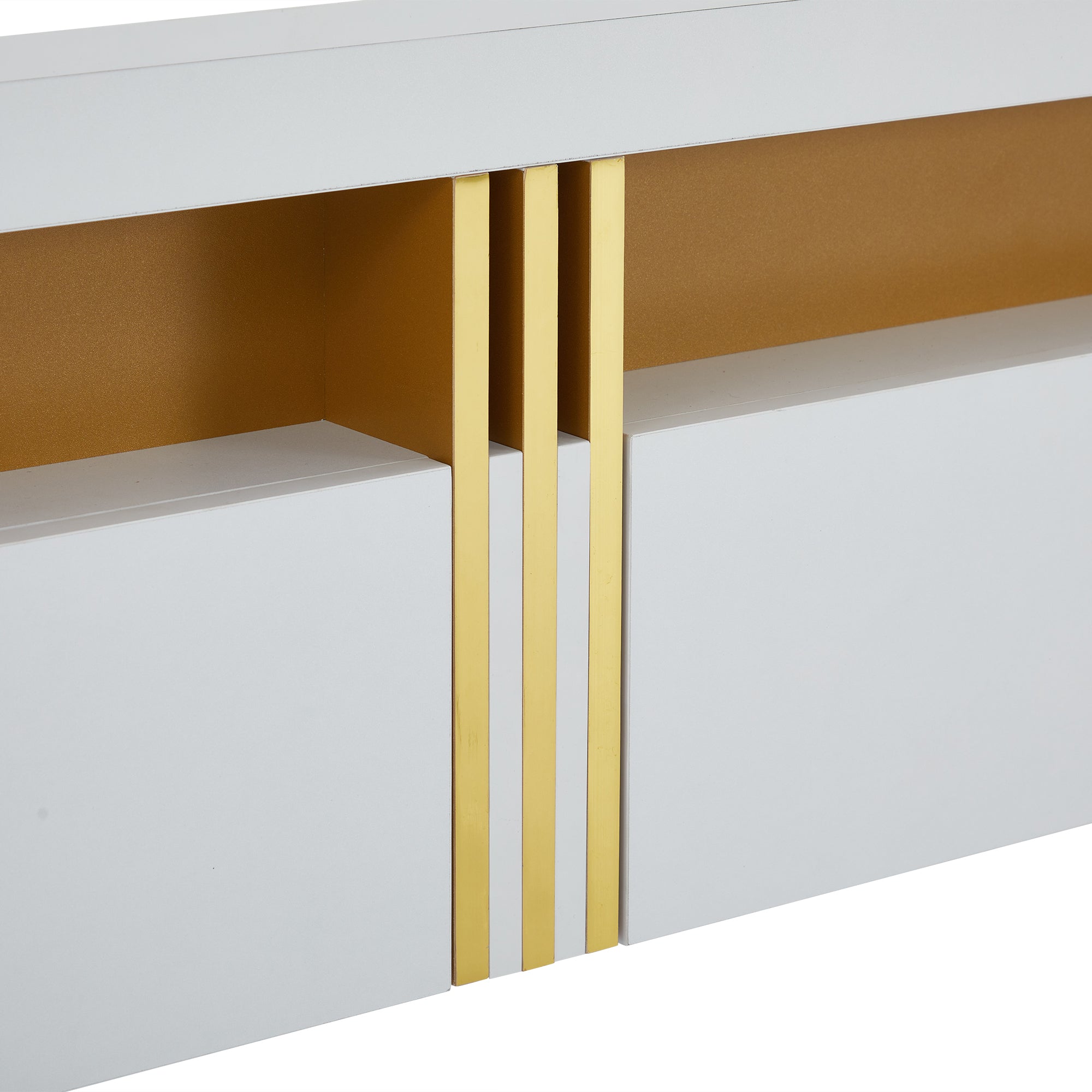 Logidon TV-meubel 200 cm marmerlook drie lades kabelmanagement