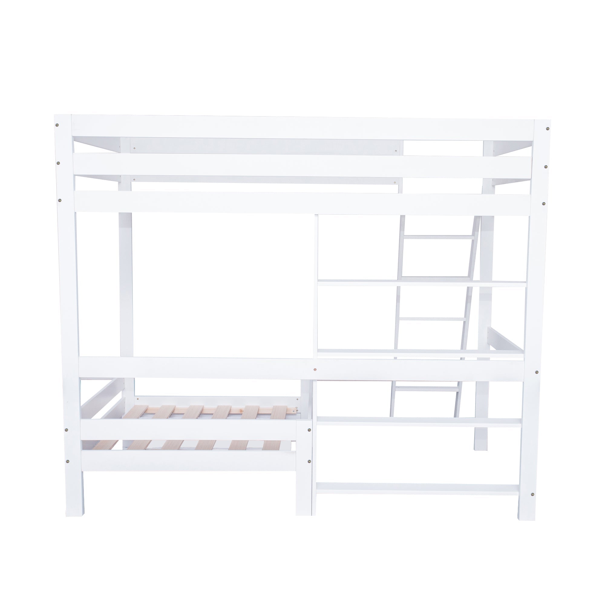 Logidon hoogslaper met bureau - wit kinderbed met lade
