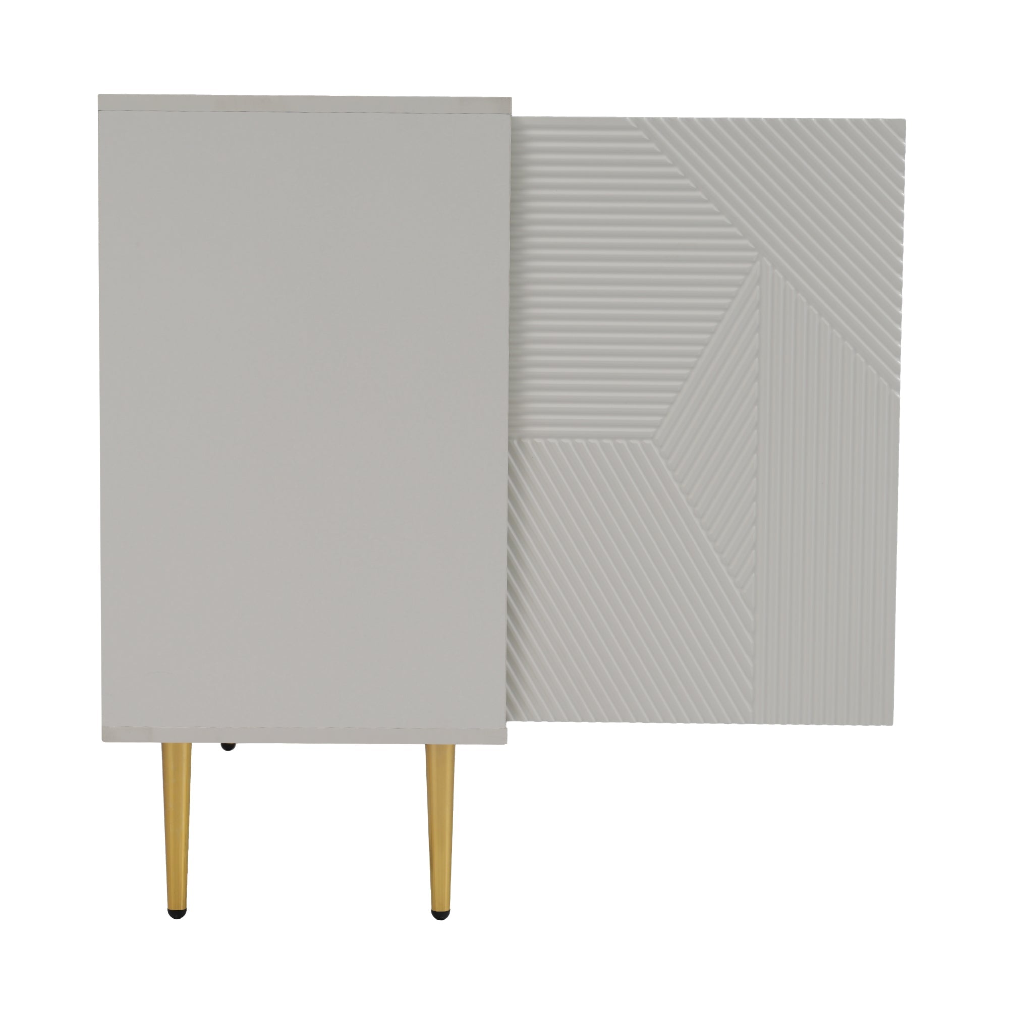 Logidon ladekast wit met 3 lades en 2 glazen deuren 120x38x79,5 cm