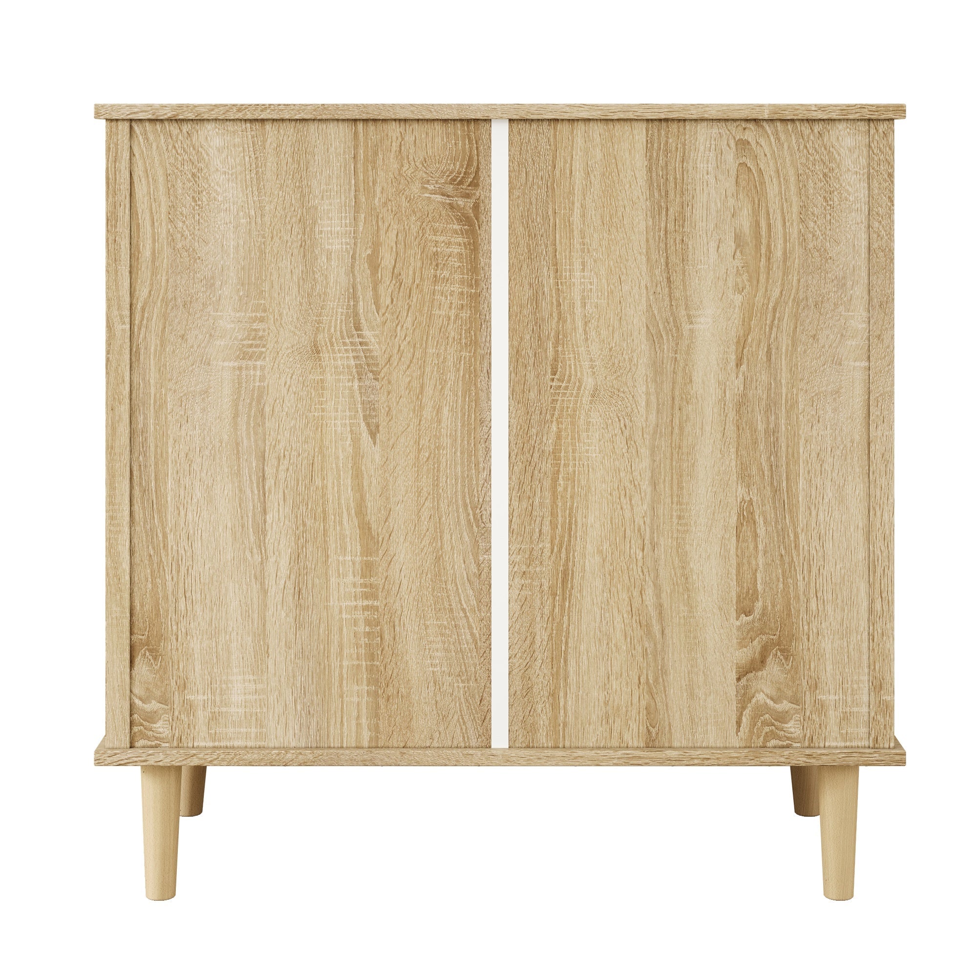 Logidon ladekast met 4 lades en rotan front naturel 80x40x80 cm