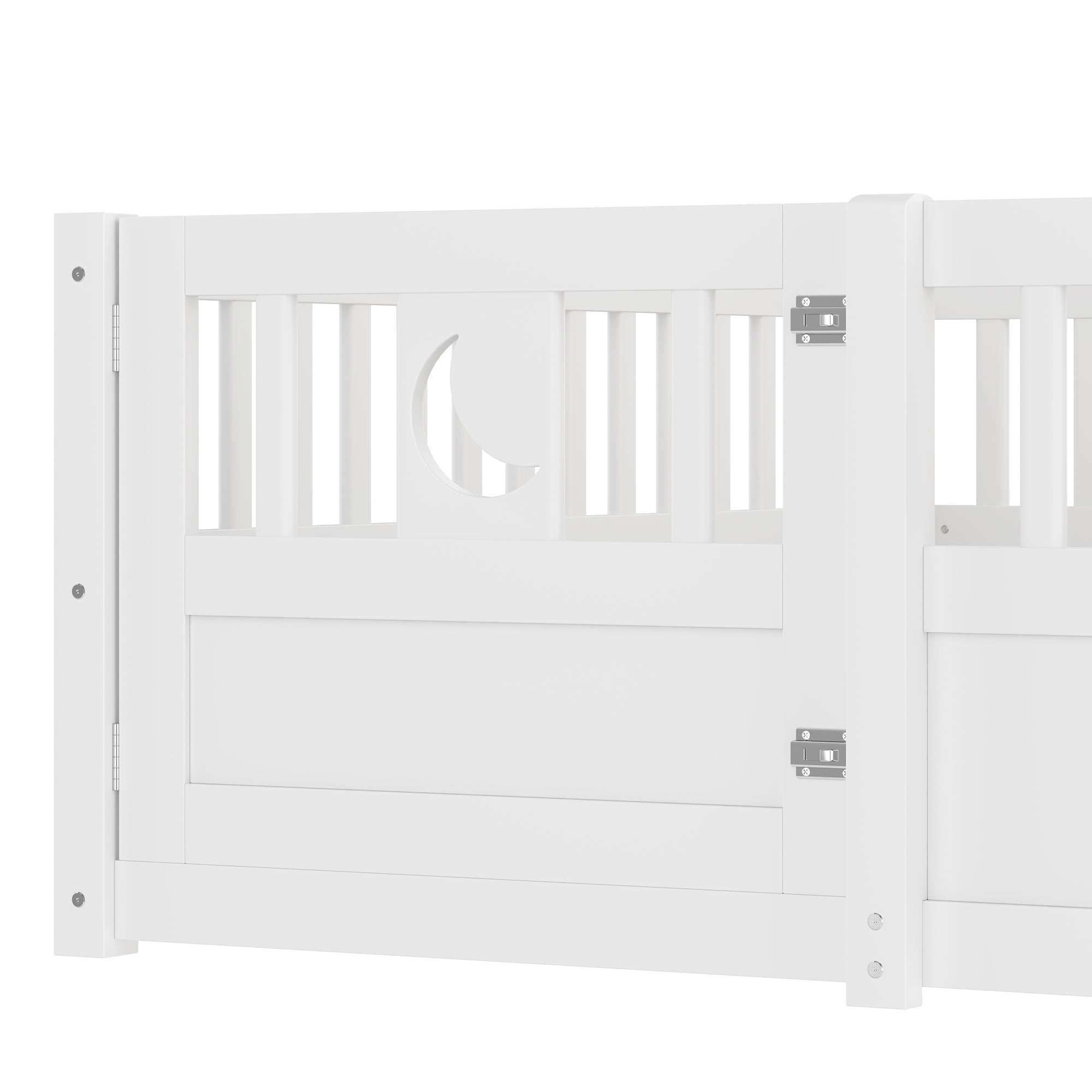 Logidon paneelbed 140x190 wit met rastersterdecor zonder matras