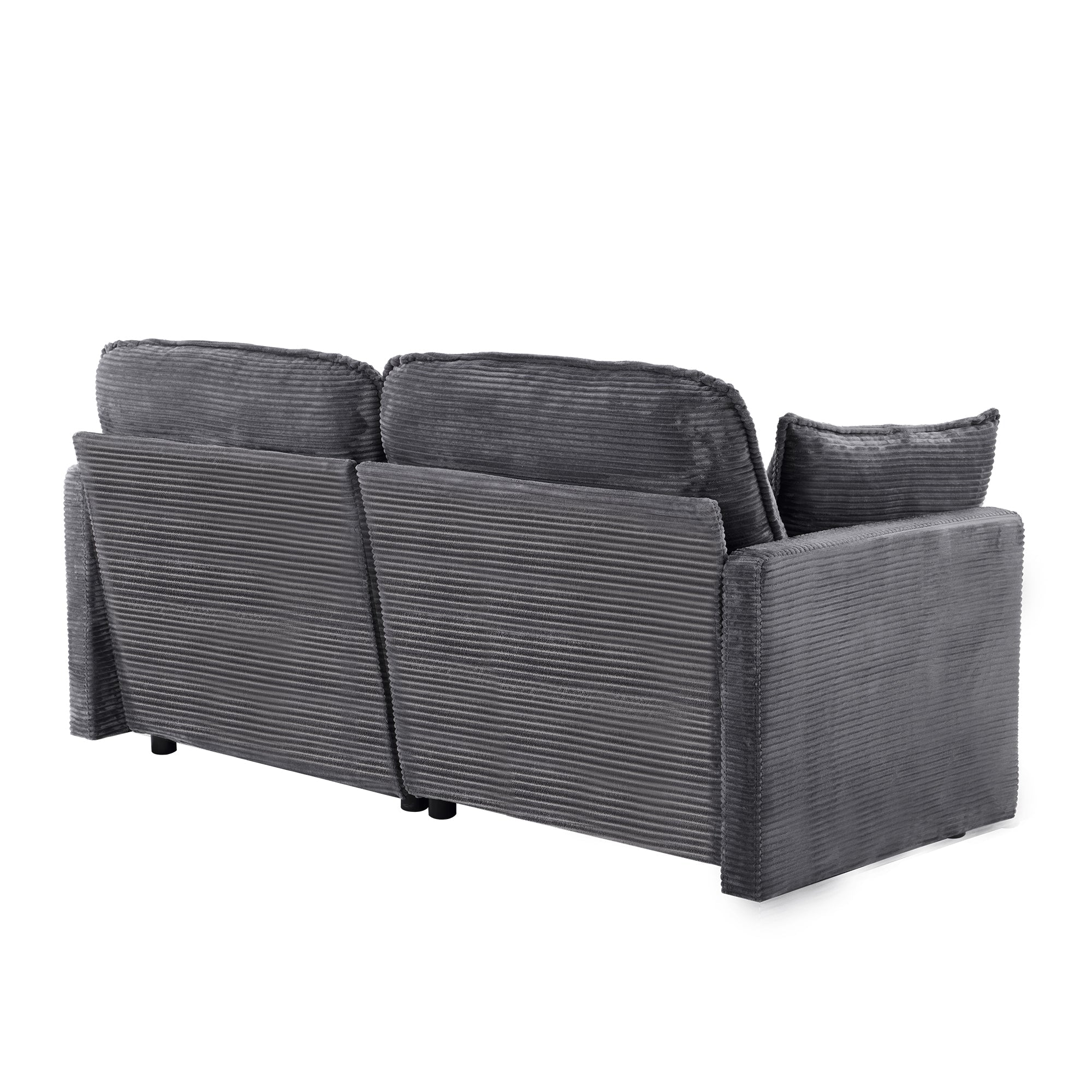 Logidon 2-zitsbank Grijs Modern Minimalistisch Houten Frame