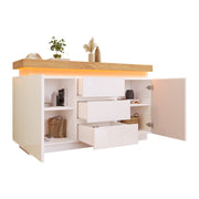 Logidon Wit Dressoir Met LED Verlichting 2 Deurs 3 Lades