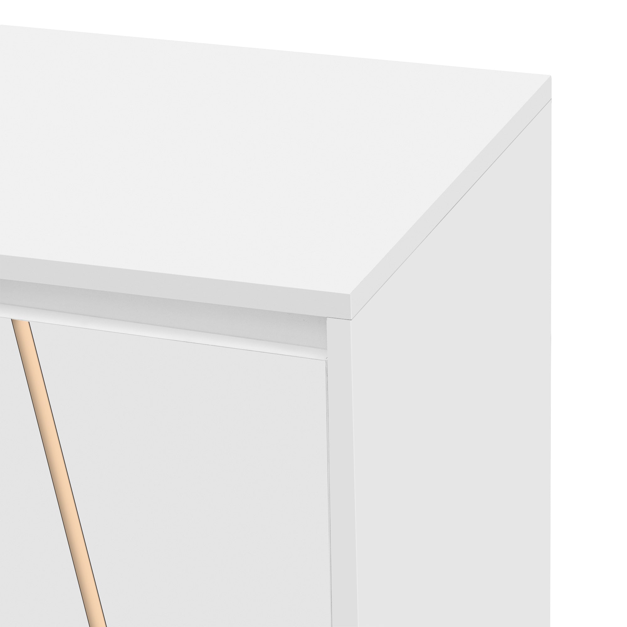 Logidon Dressoir Modern Wit 3-deurs Greeploos 140 cm