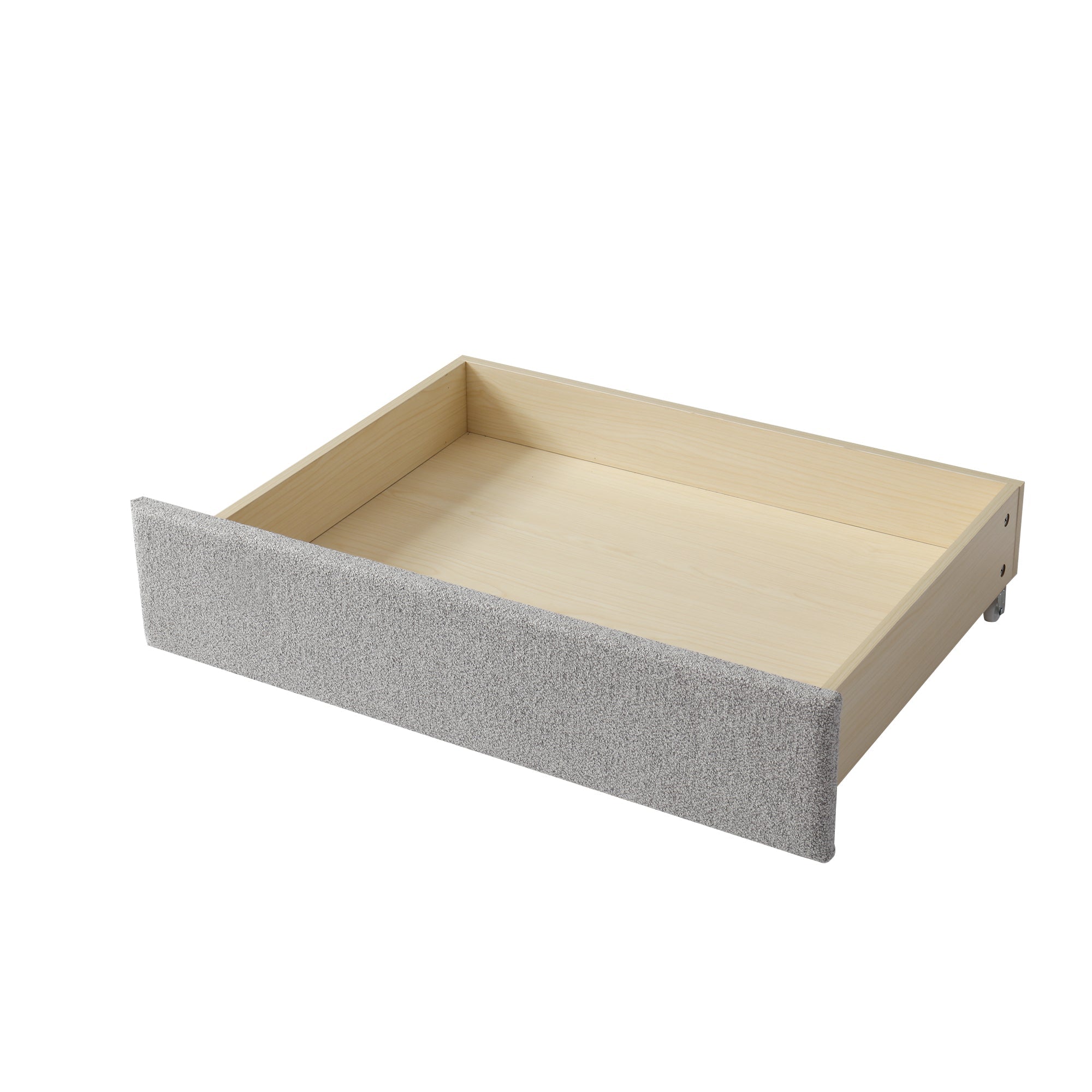 Logidon gestoffeerd bed 90x200 cm functioneel bed grote lade grijze chenille