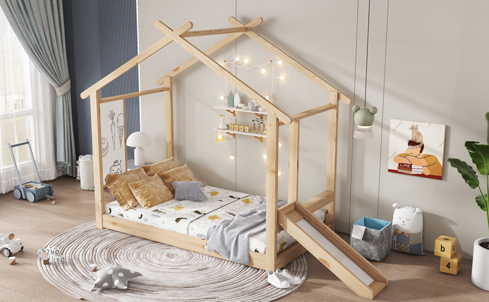 Logidon Kinderbed Met Schuifdak Design 90x200 Naturel