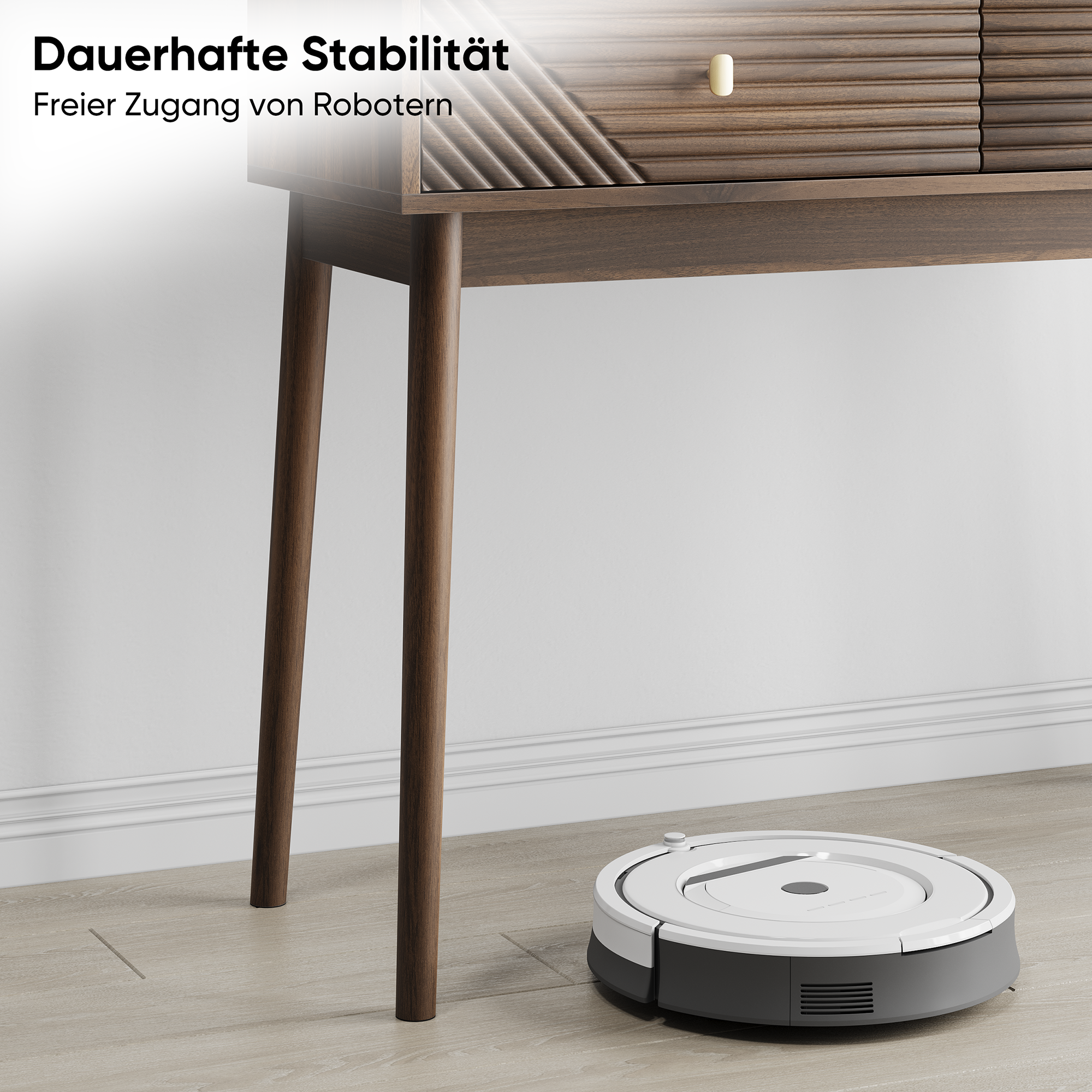 Logidon Consoletafel Walnoot 100x35x80 cm met Twee Laden