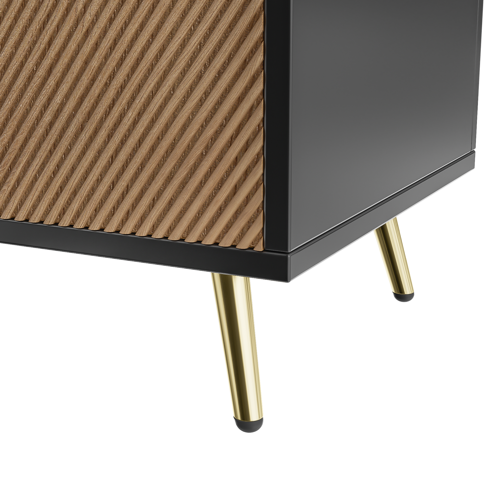 Logidon Dressoir 160 cm Bruin Vier Deuren Met Gouden Handgrepen