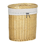 Logidon wasmand met deksel van riet 100 L naturel 51x38x57cm