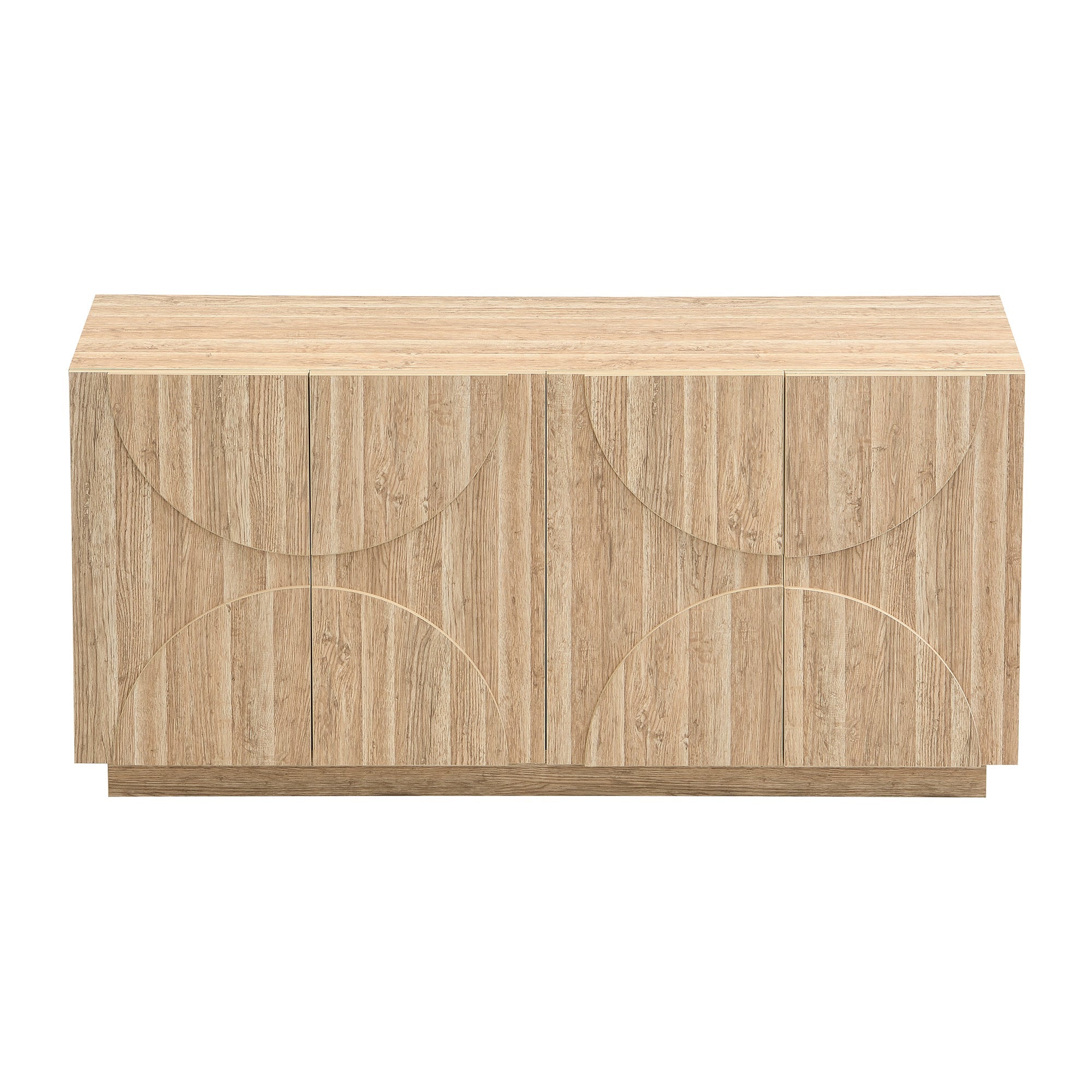 Logidon Dressoir 160x40x80 cm naturel hout met deuren en soft close