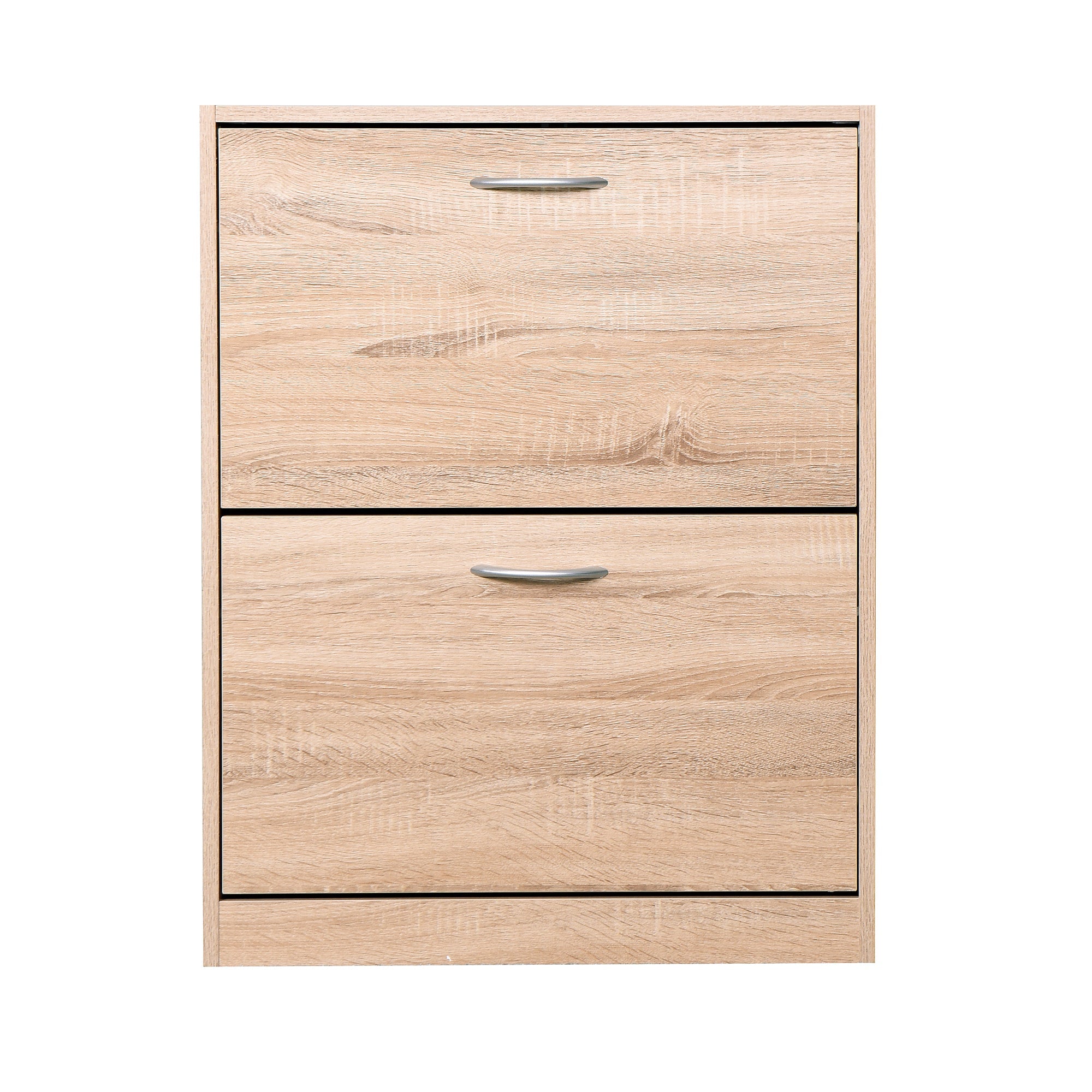 Logidon shoe cabinet oak white with 2 folding doors 62x24x80 cm