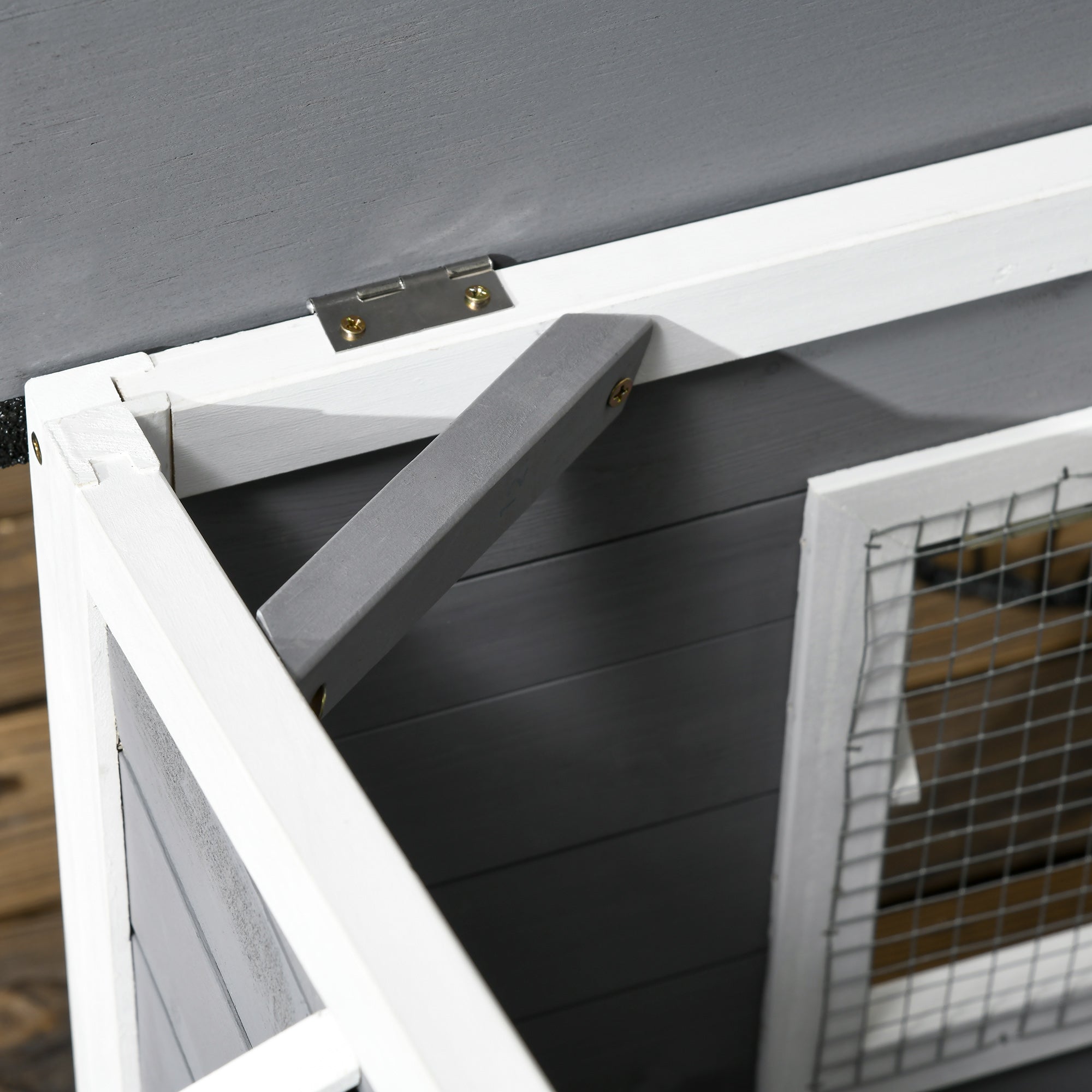 Logidon Dog Kennel Made of Fir Wood Weatherproof Roof Opening 109x79x72 Cm