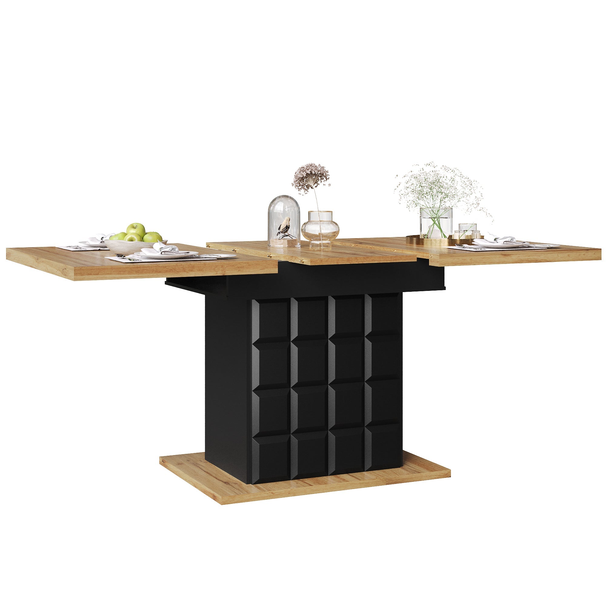 Logidon uitschuifbare eettafel 110-140 centimeter telescopisch naturel MDF