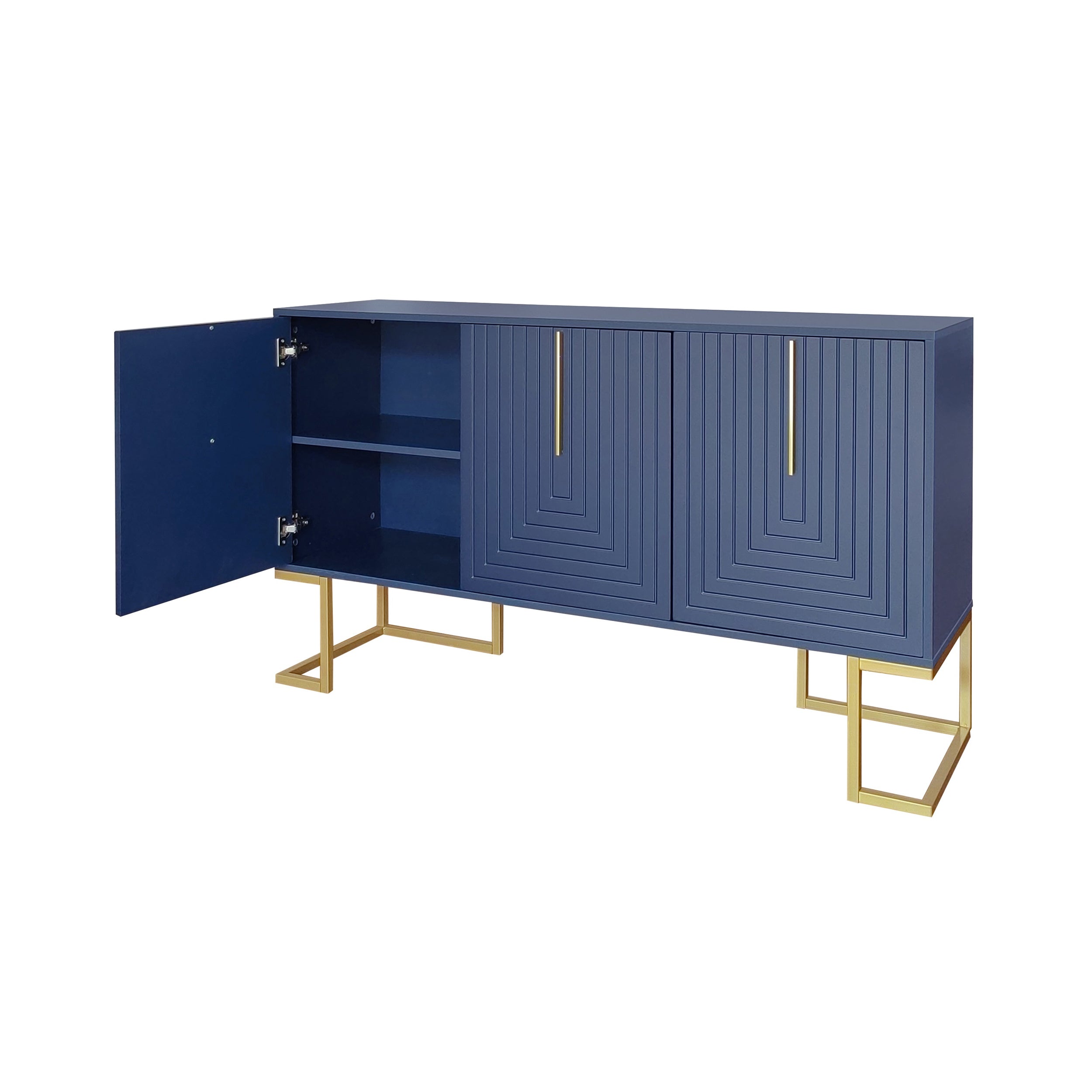 Logidon marineblauw dressoir met 3 deuren en verstelbare planken