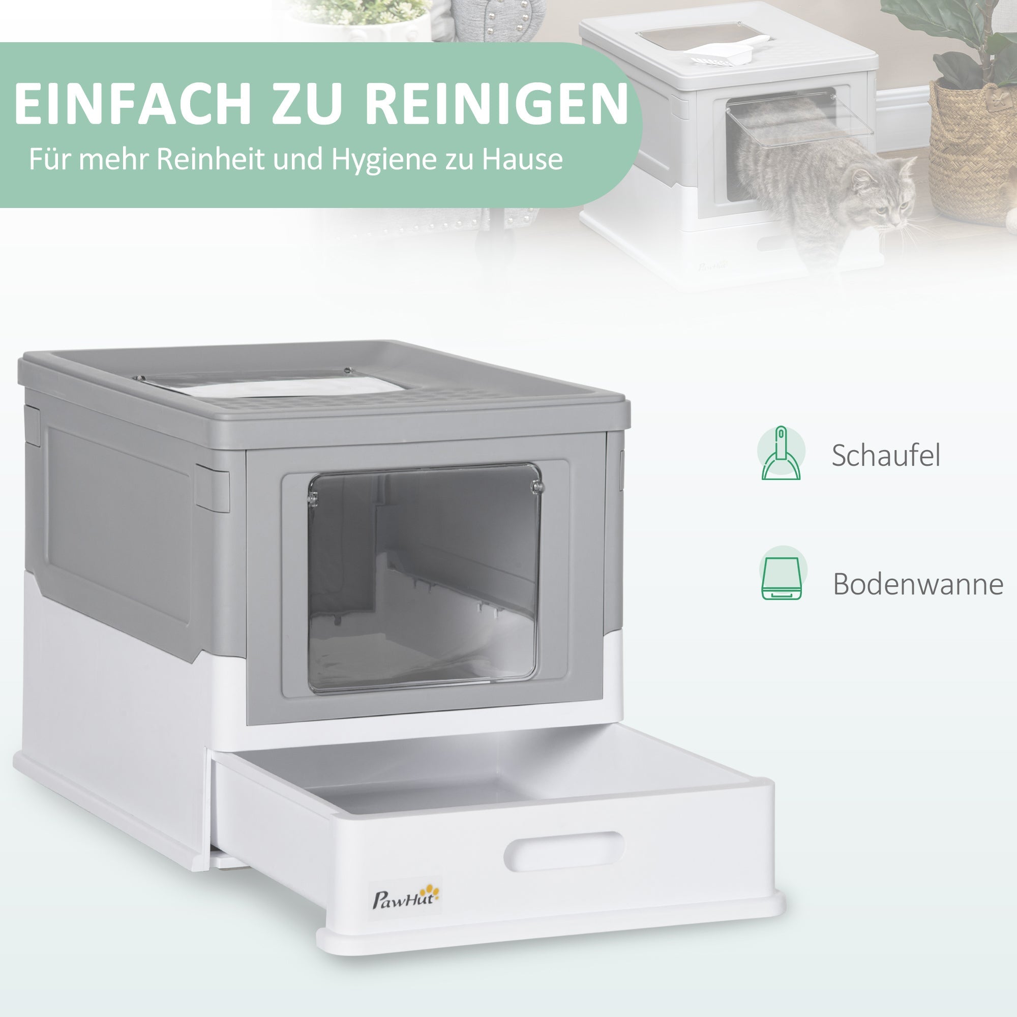 Logidon kattentoilet met deksel wit 47,5 x 35,5 x 36,7 cm