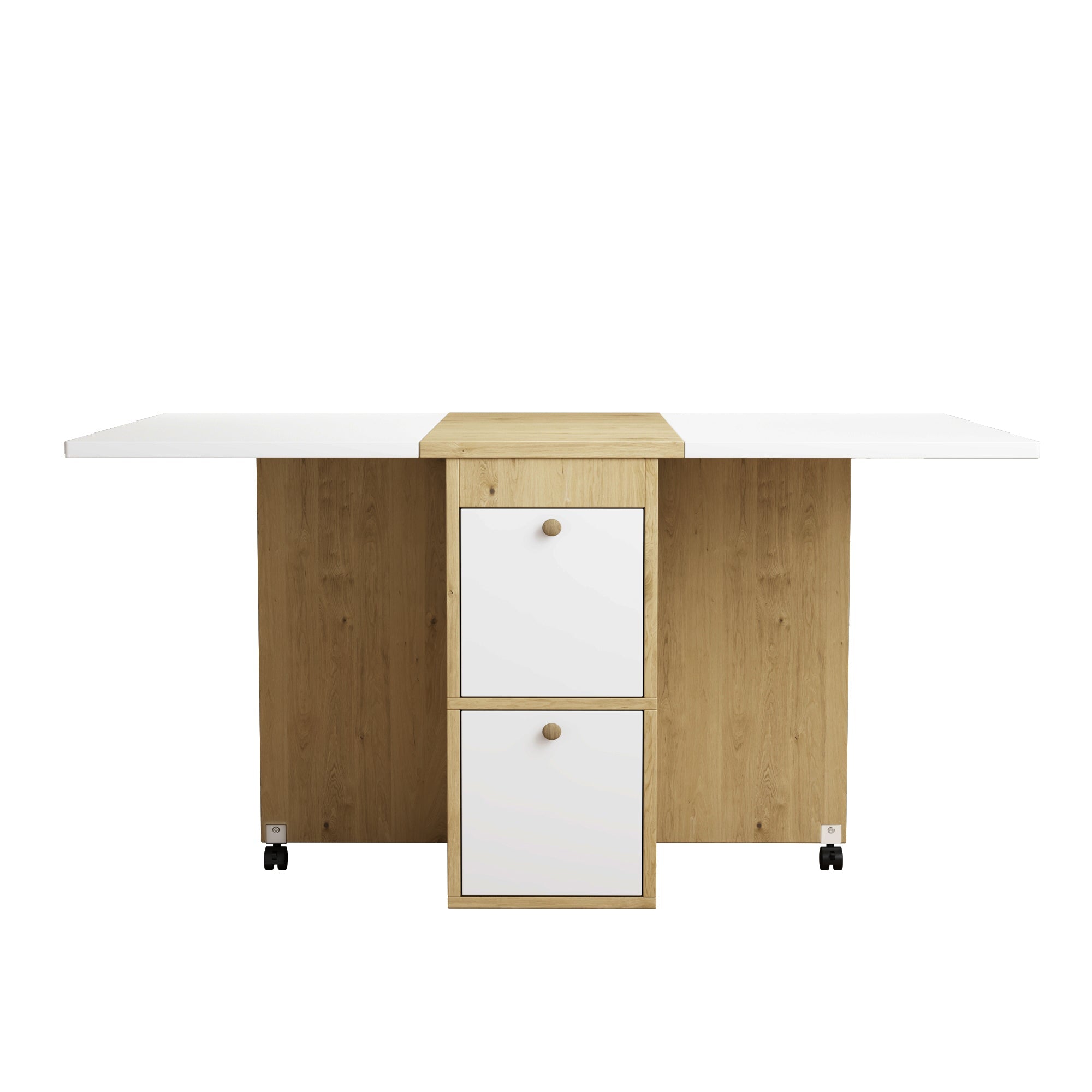 Logidon Eettafelset Wit Eiken 120x80x75cm met Vier Stoelen