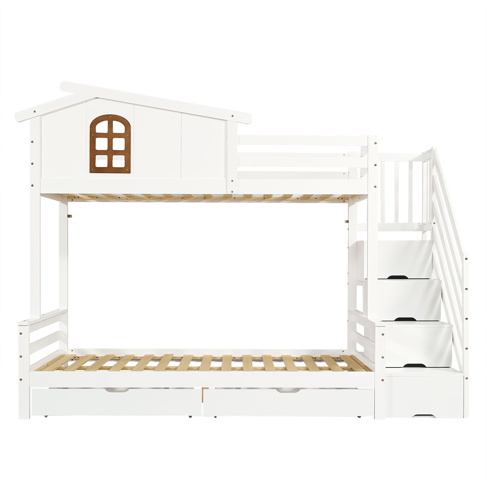 Logidon stapelbed kinderbed wit naturel 90x200 120x200 twee lades