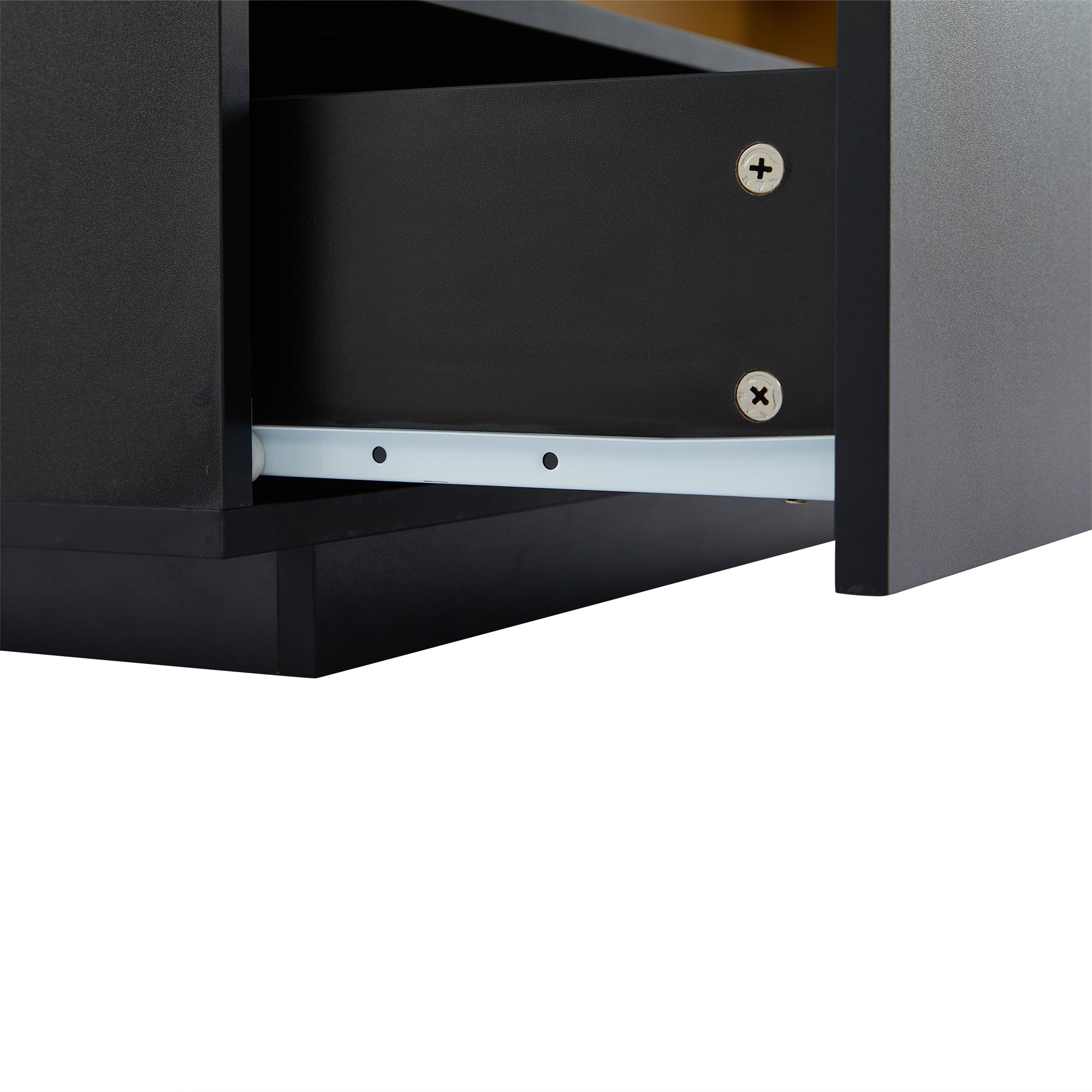 Logidon Zwarte tv-wandmeubelset 2 tv-kast salontafel marmerlook