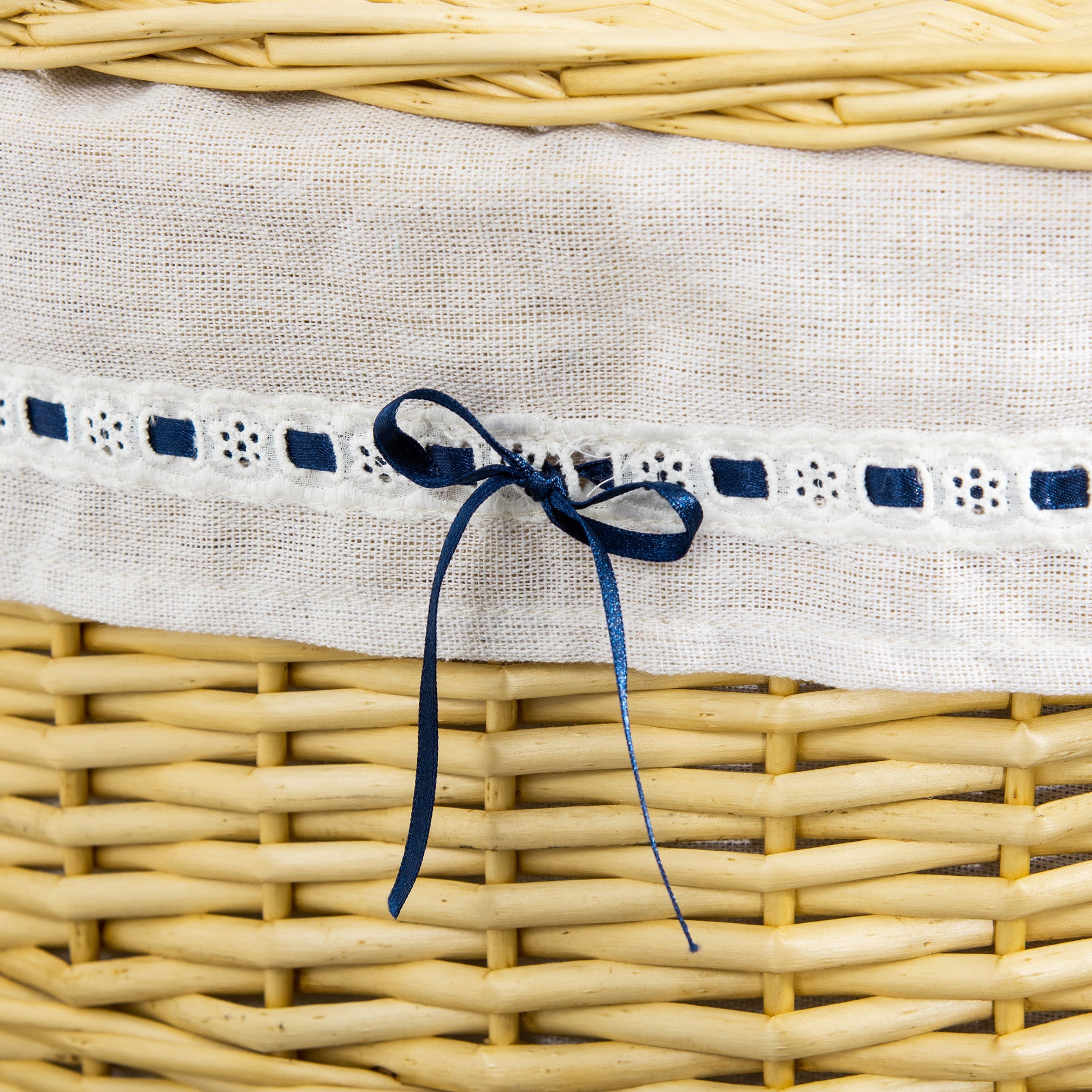 Logidon wasmand met deksel van riet 100 L naturel 51x38x57cm