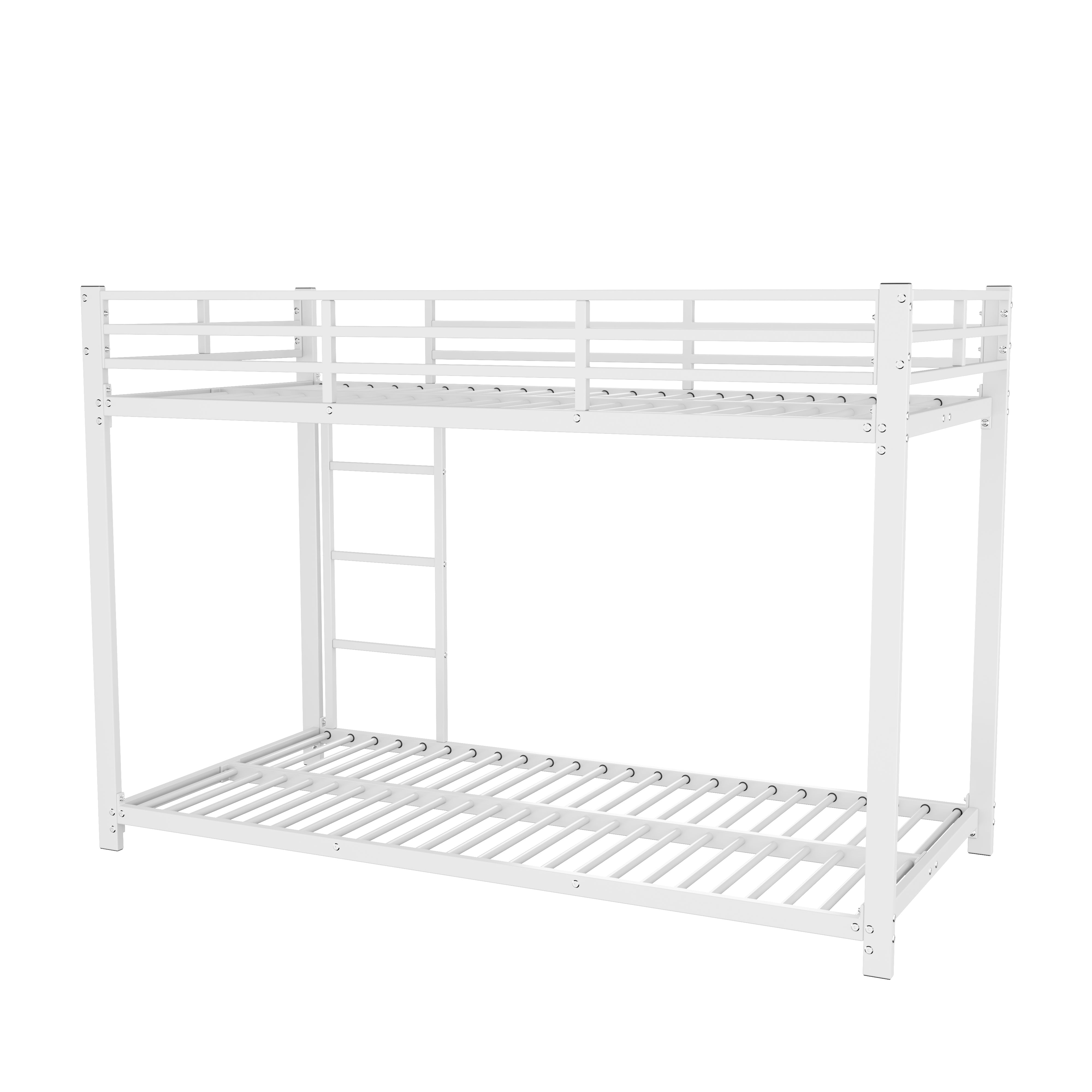 Logidon stapelbed 90x200 metaal wit klassieke vorm