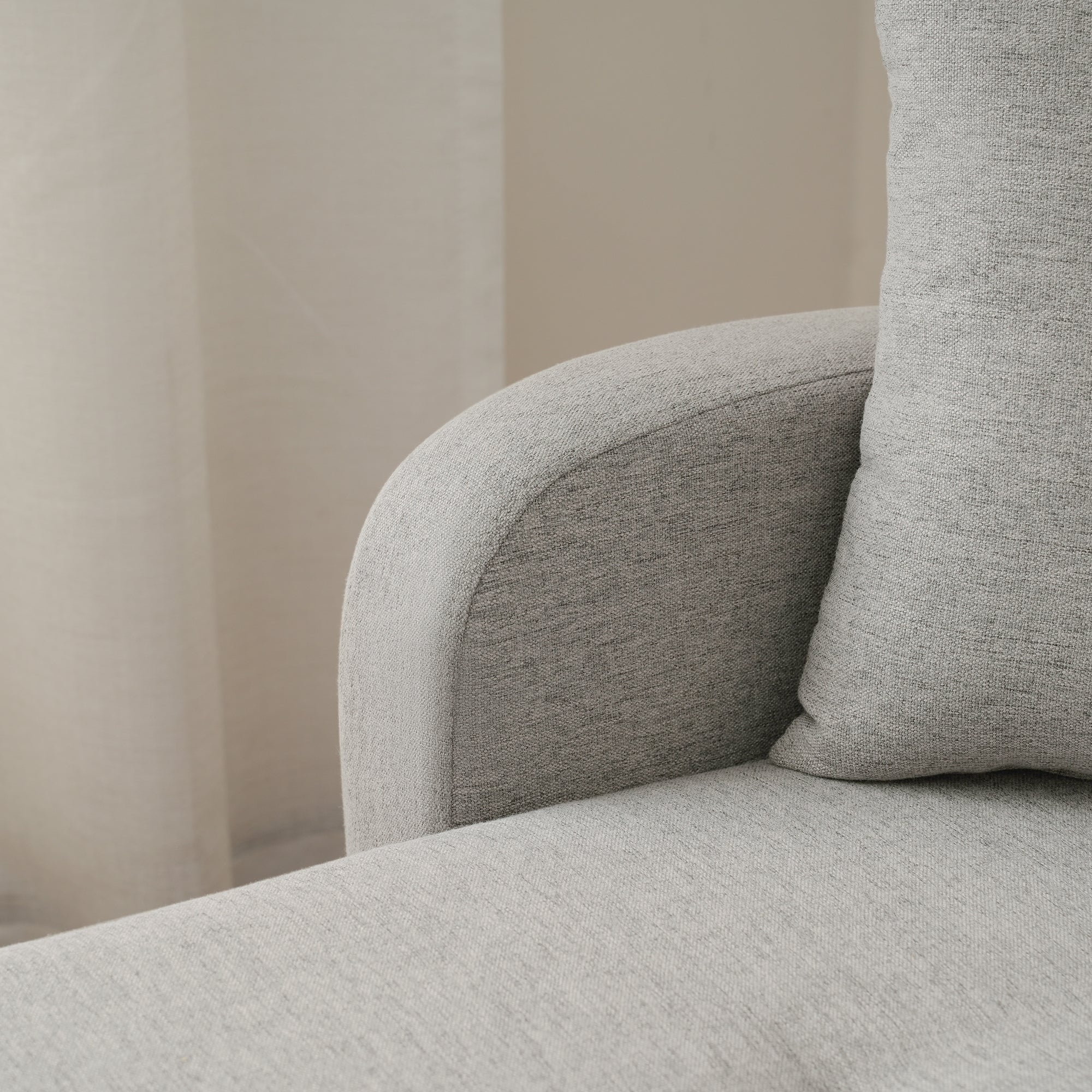 Logidon L-vormige hoekbank met chaise longue Grijs 185 x 118 cm