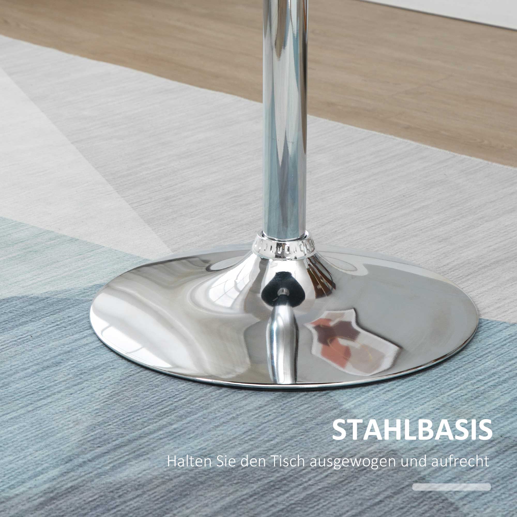 Logidon Ronde Bartafel In Hoogte Verstelbaar Draaitafel Zwart Ø61 cm