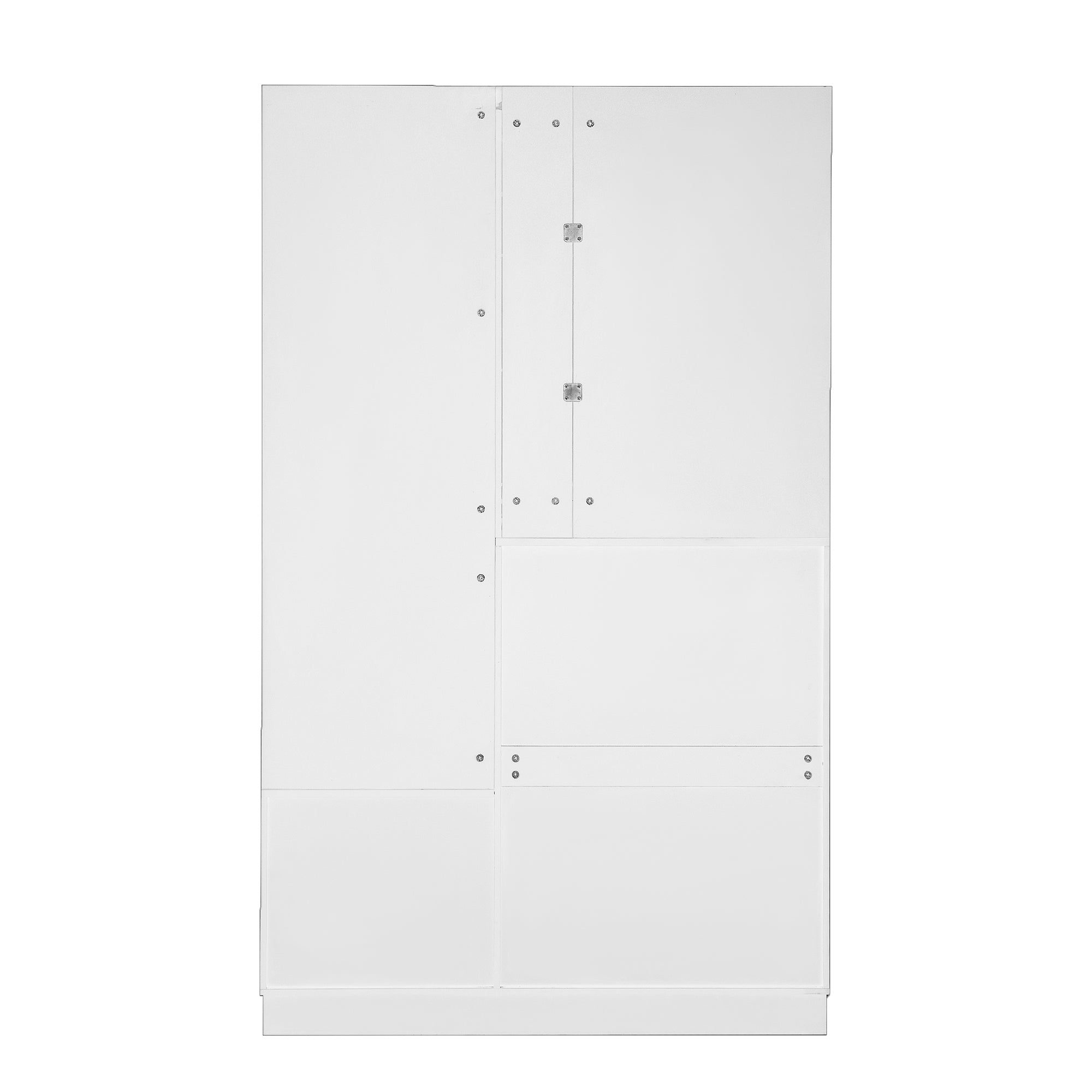 Logidon Moderne Kledingkastcombinatie Met Spiegel Wit 110x33x185 cm