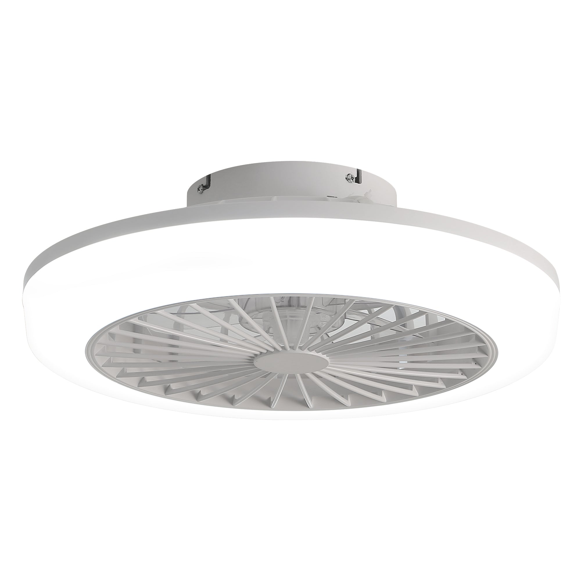 Logidon Bladloze plafondventilator 18 inch met lichtwit