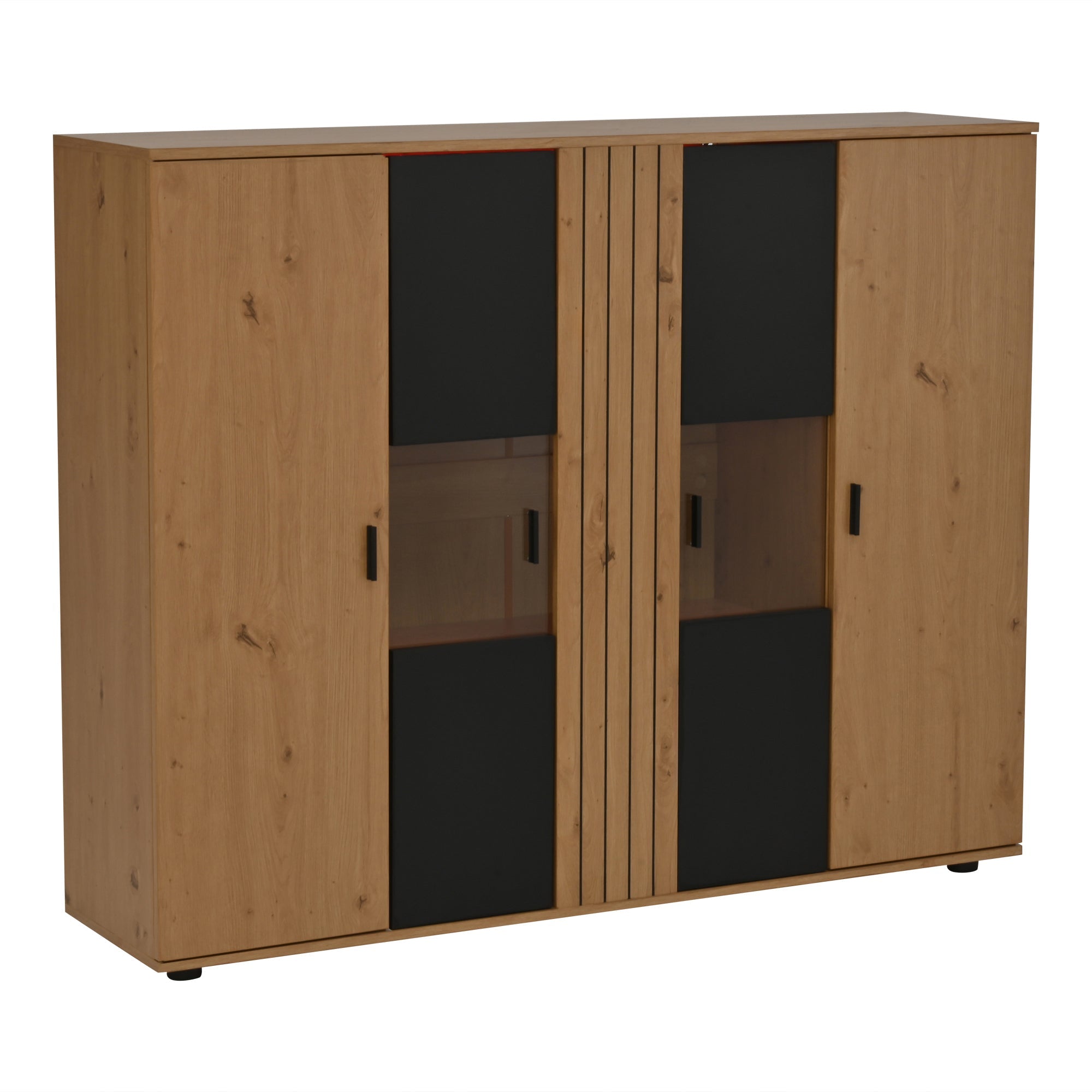 Logidon sideboard 140 x 35 x 113 cm Adjustable dividers 4 doors