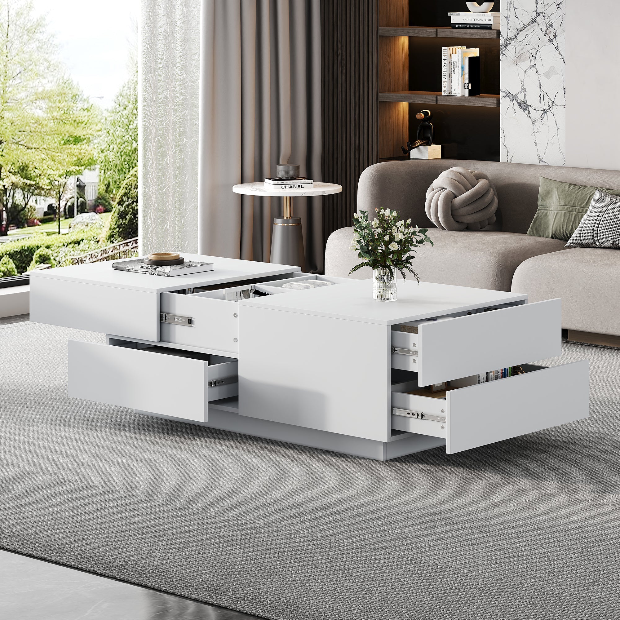 Logidon moderne salontafel met schuiflades 90x55x45