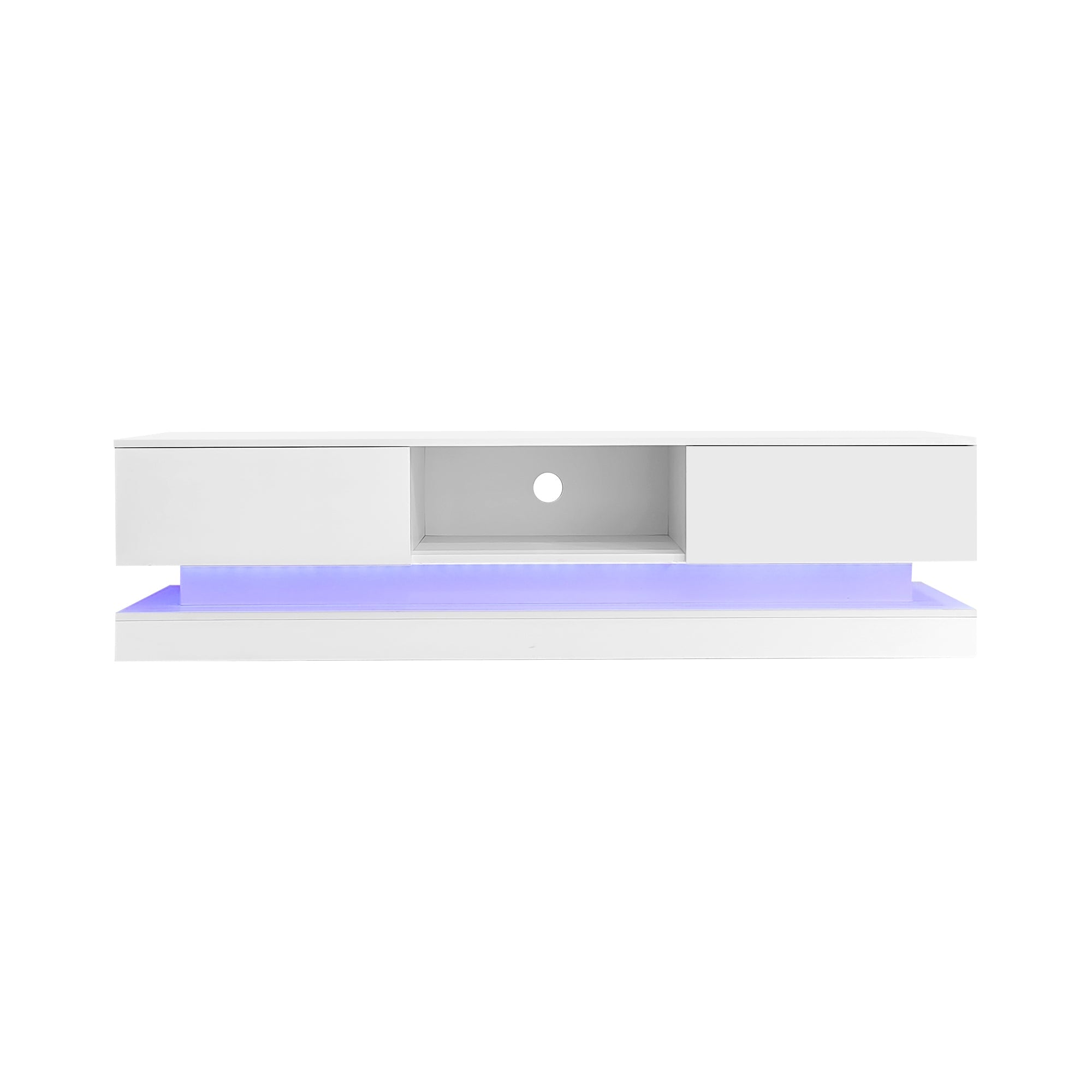 Logidon wit TV-meubel 160 cm met LED-verlichting app bediening