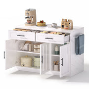 Logidon keukeneiland 120x60x91 cm met USB-aansluitingen wit