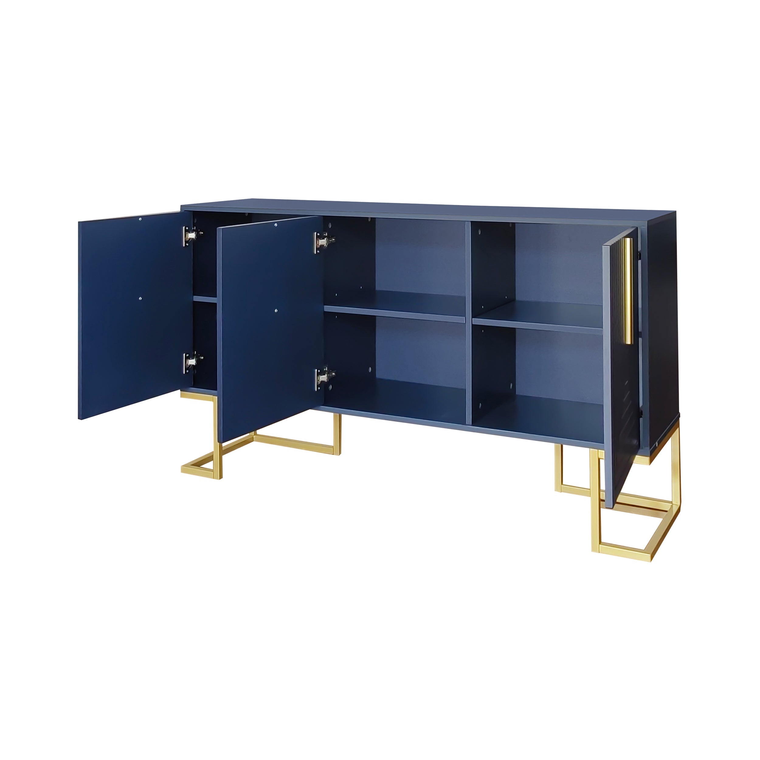 Logidon marineblauw dressoir met 3 deuren en verstelbare planken