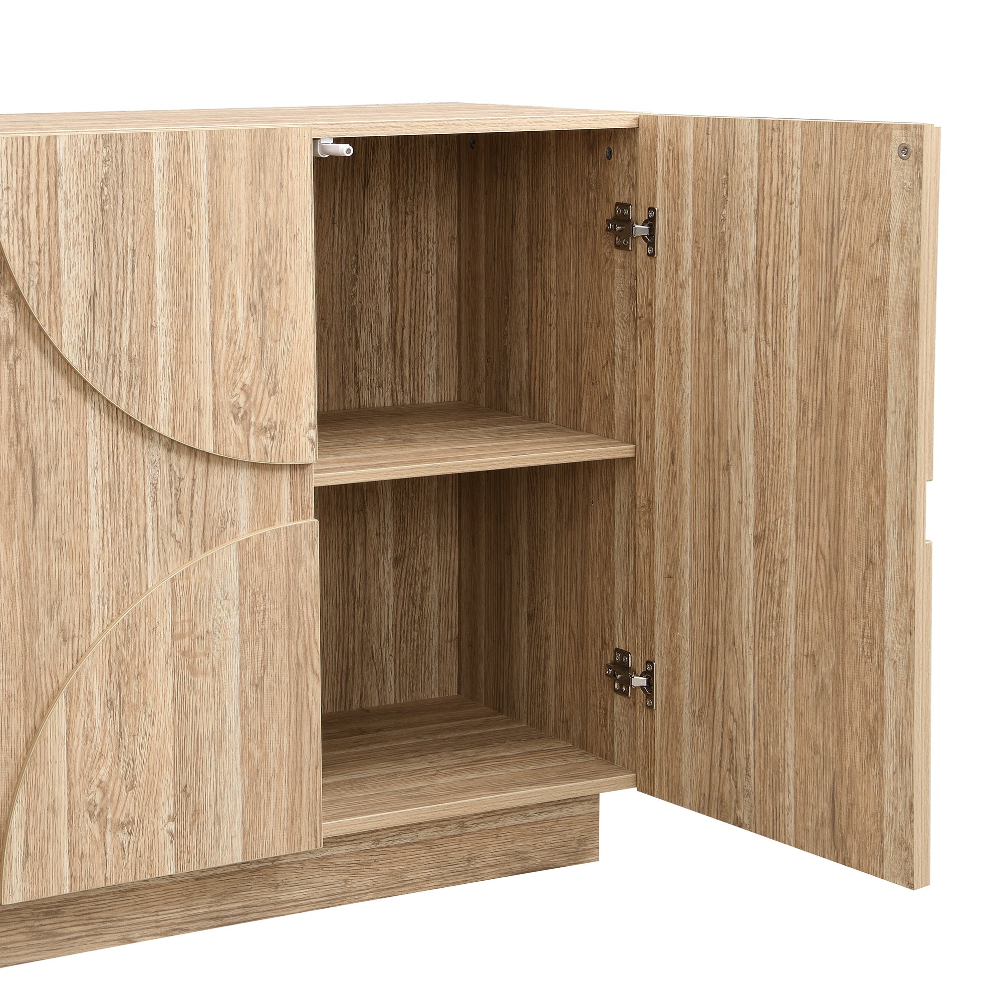Logidon Dressoir 160x40x80 cm naturel hout met deuren en soft close