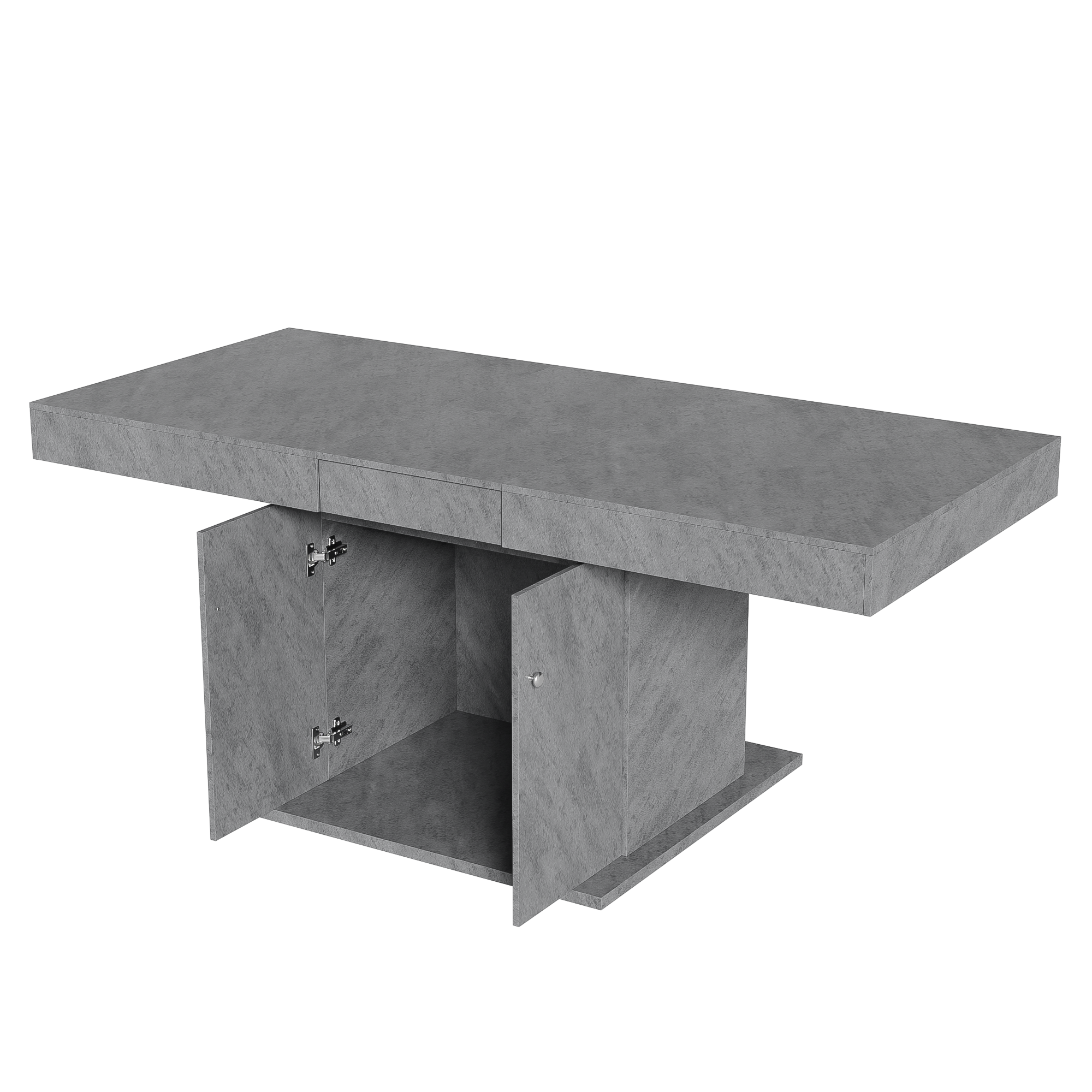 Logidon uitschuifbare eettafel L140/180xB80xH76 cm grijze betonlook