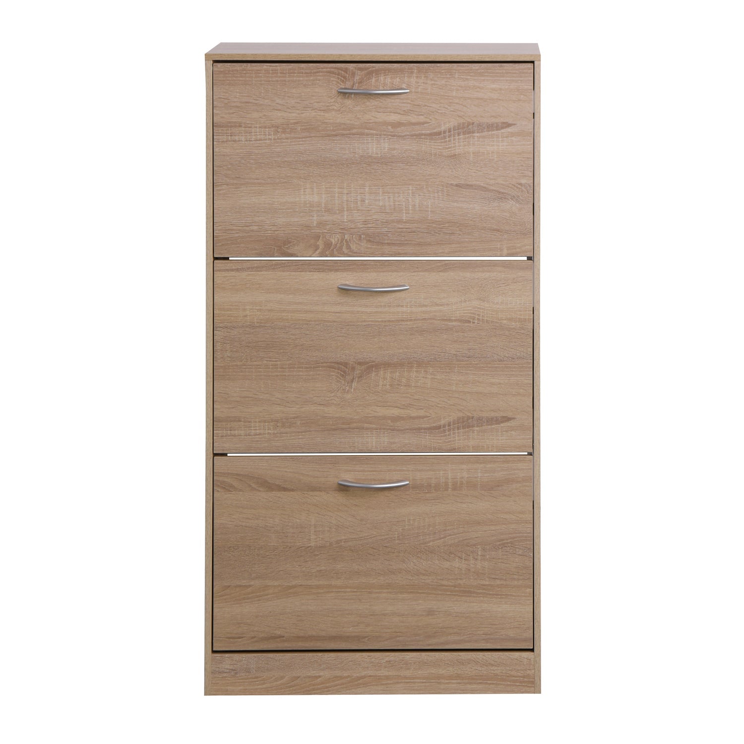 Logidon shoe cabinet oak 3 drawers wooden shoe rack entrance area