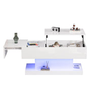 Logidon witte heftafel 100x50x45 met LED verlichting hydraulisch