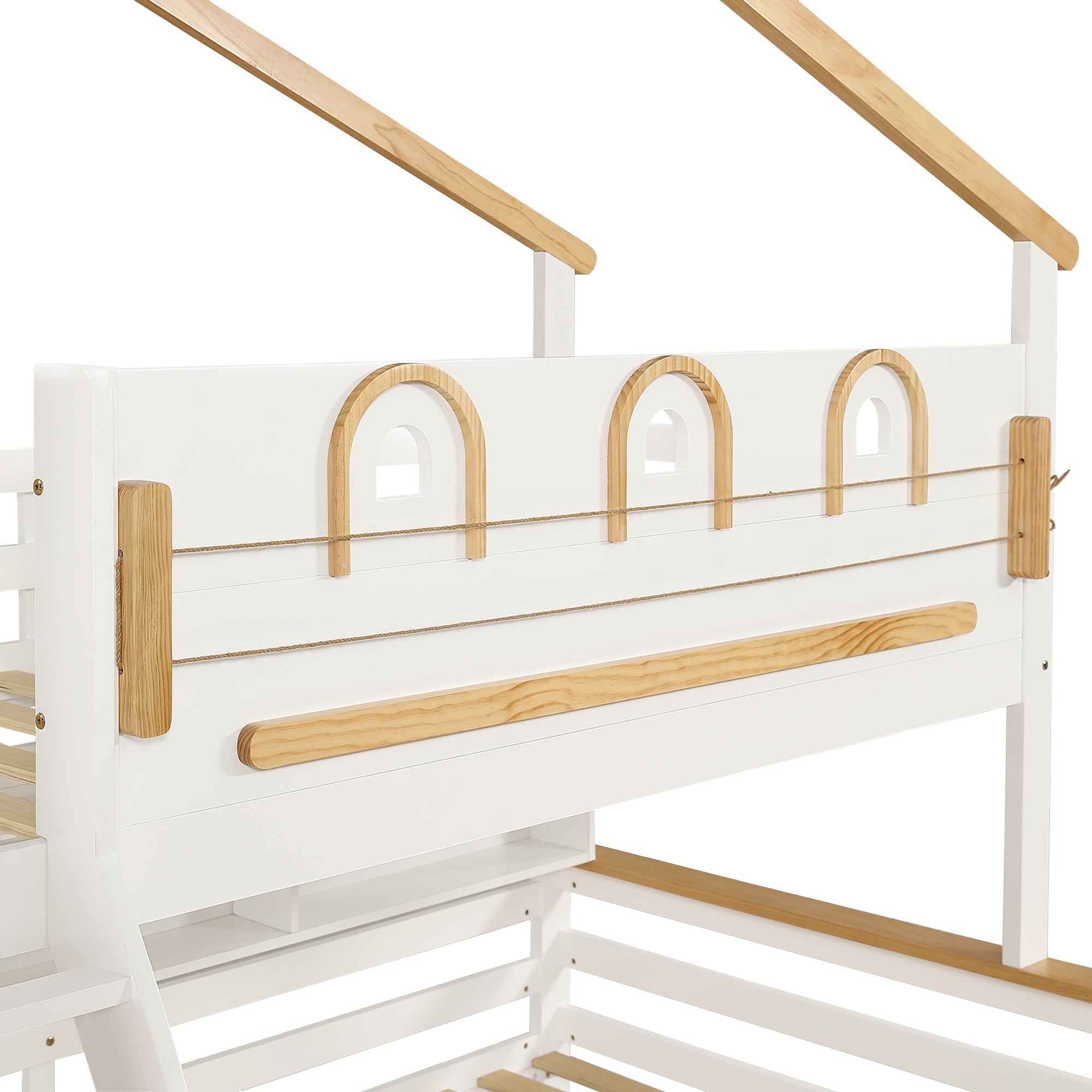 Logidon stapelbed wit naturel 90x200cm en 120x200cm twee lades