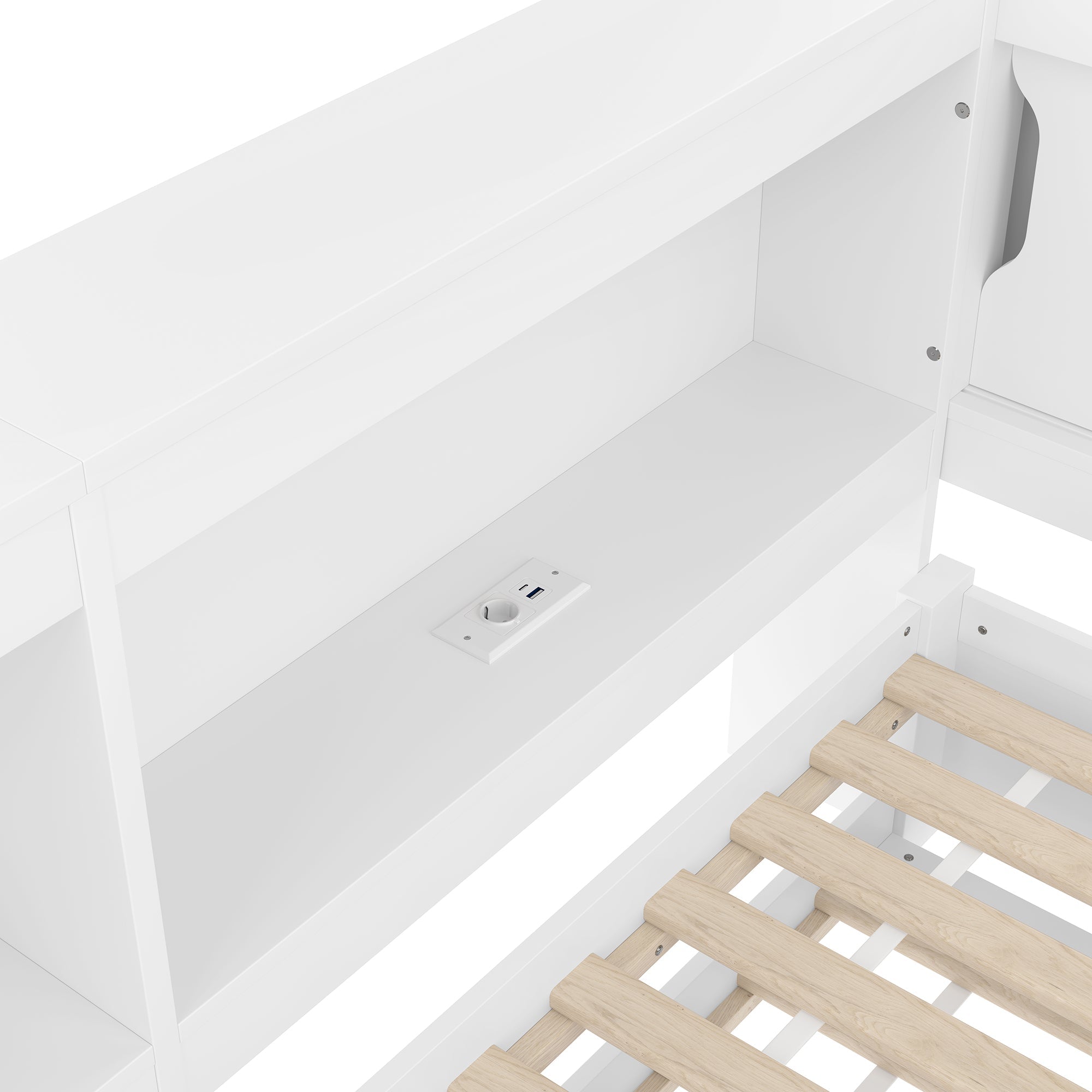 Logidon Dagbed 90x200 cm Wit Uitschuifbed Slaapbank USB LED