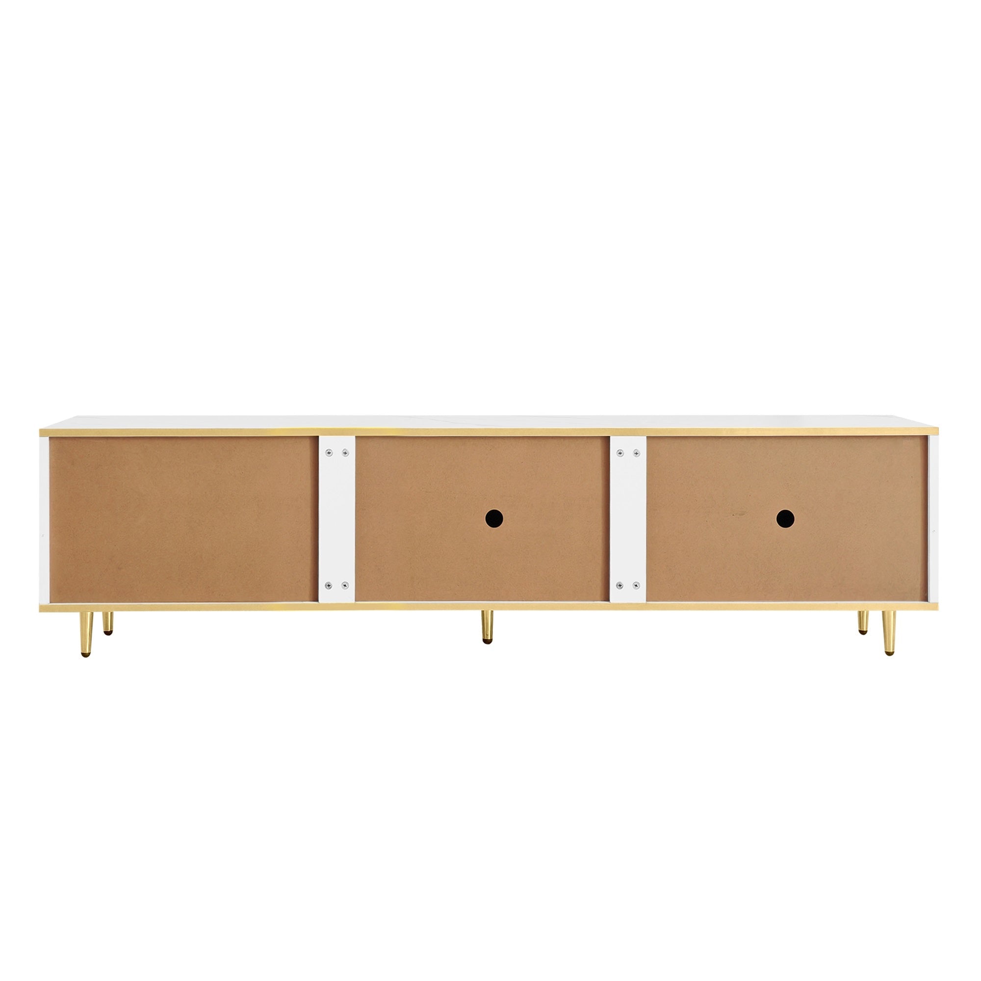 Logidon TV-meubel witgouden accenten 175 cm breed marmerlook