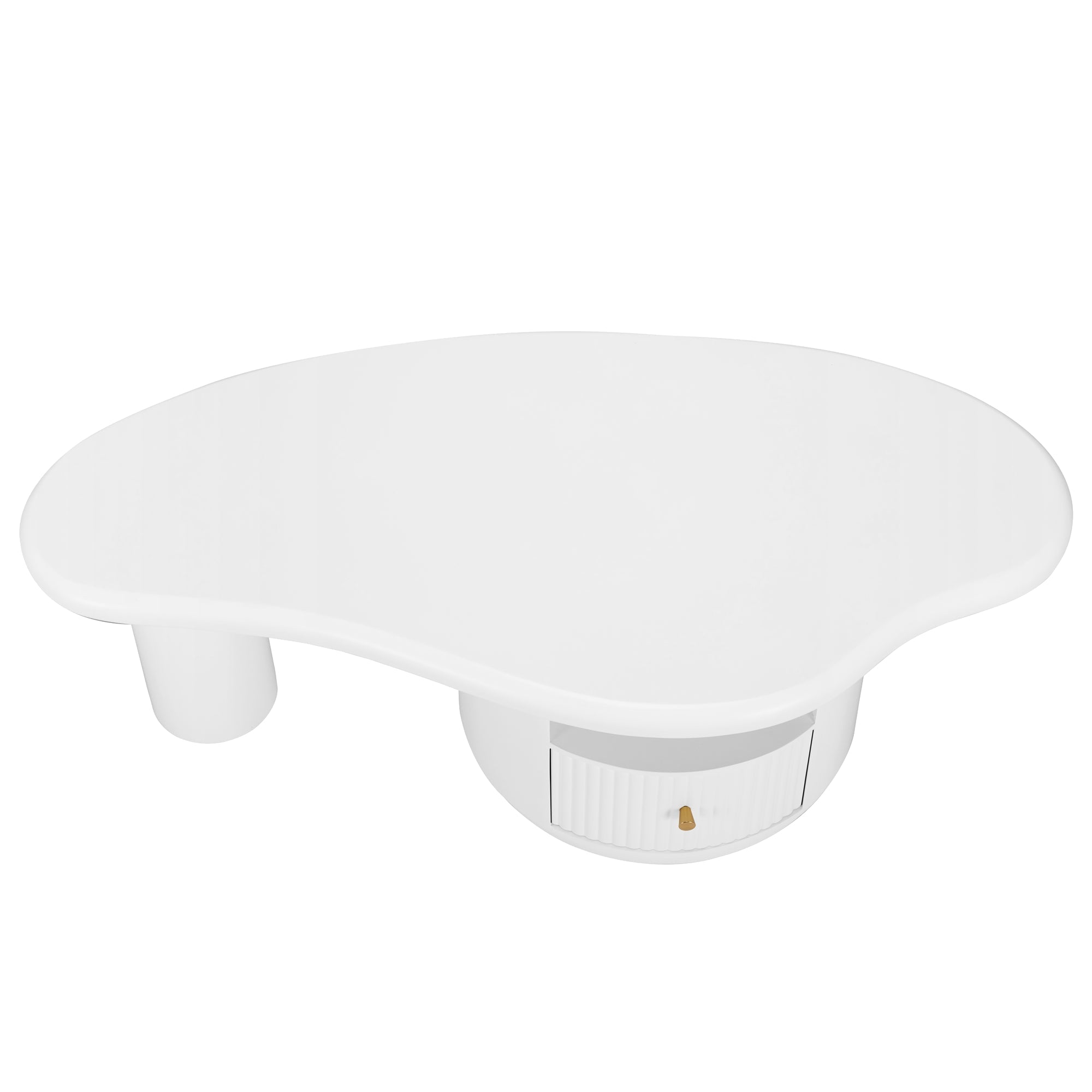 Logidon onregelmatige salontafel in wolkvorm 110x60cm wit