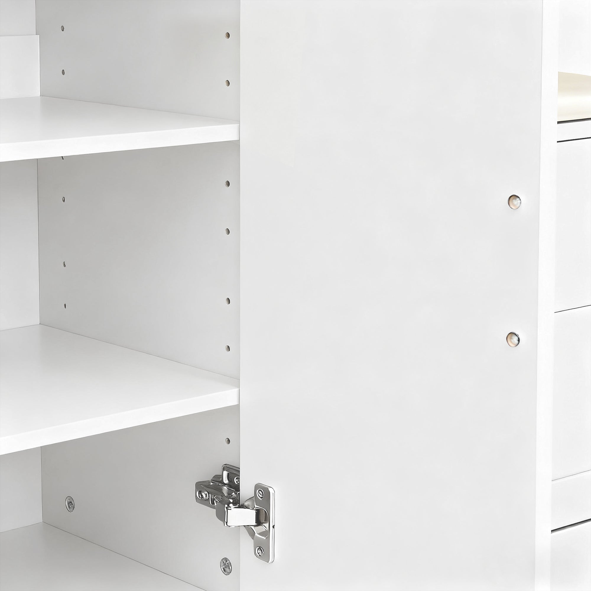 Logidon Moderne Kledingkastcombinatie Met Spiegel Wit 110x33x185 cm