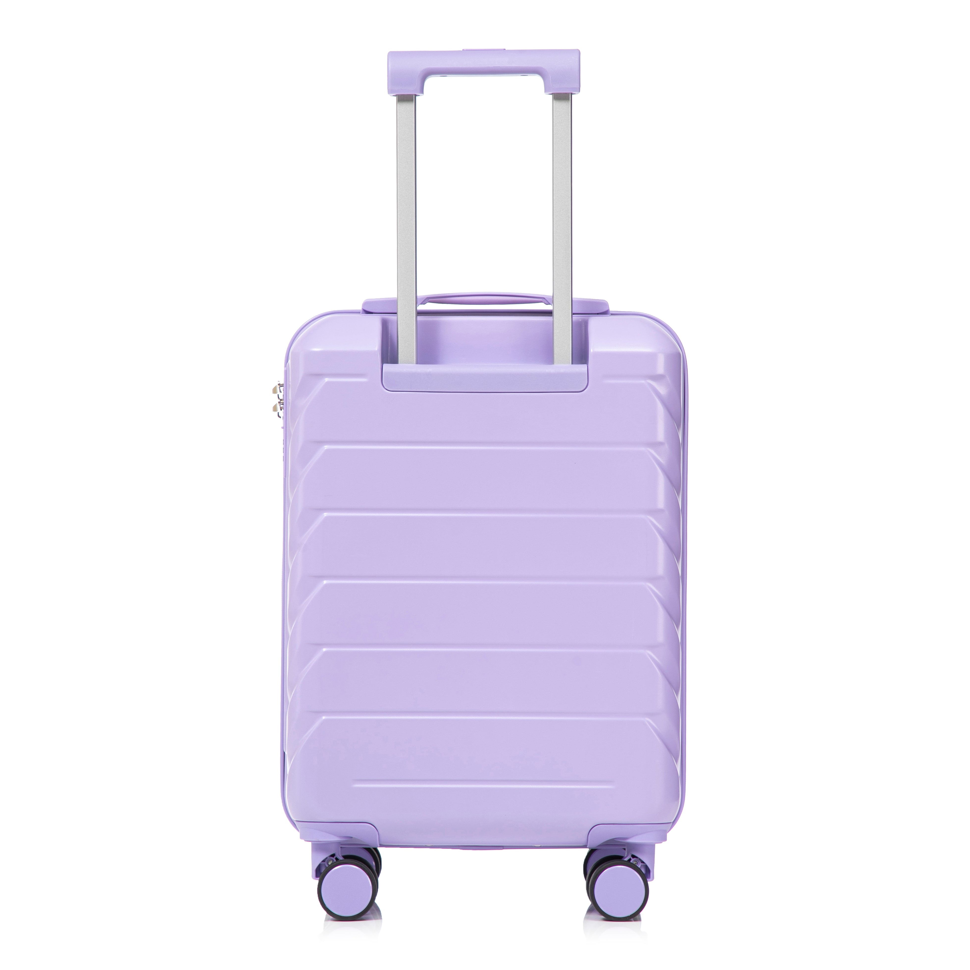 Logidon 2-delige ABS kofferset 19/14 inch spinner blauw paars