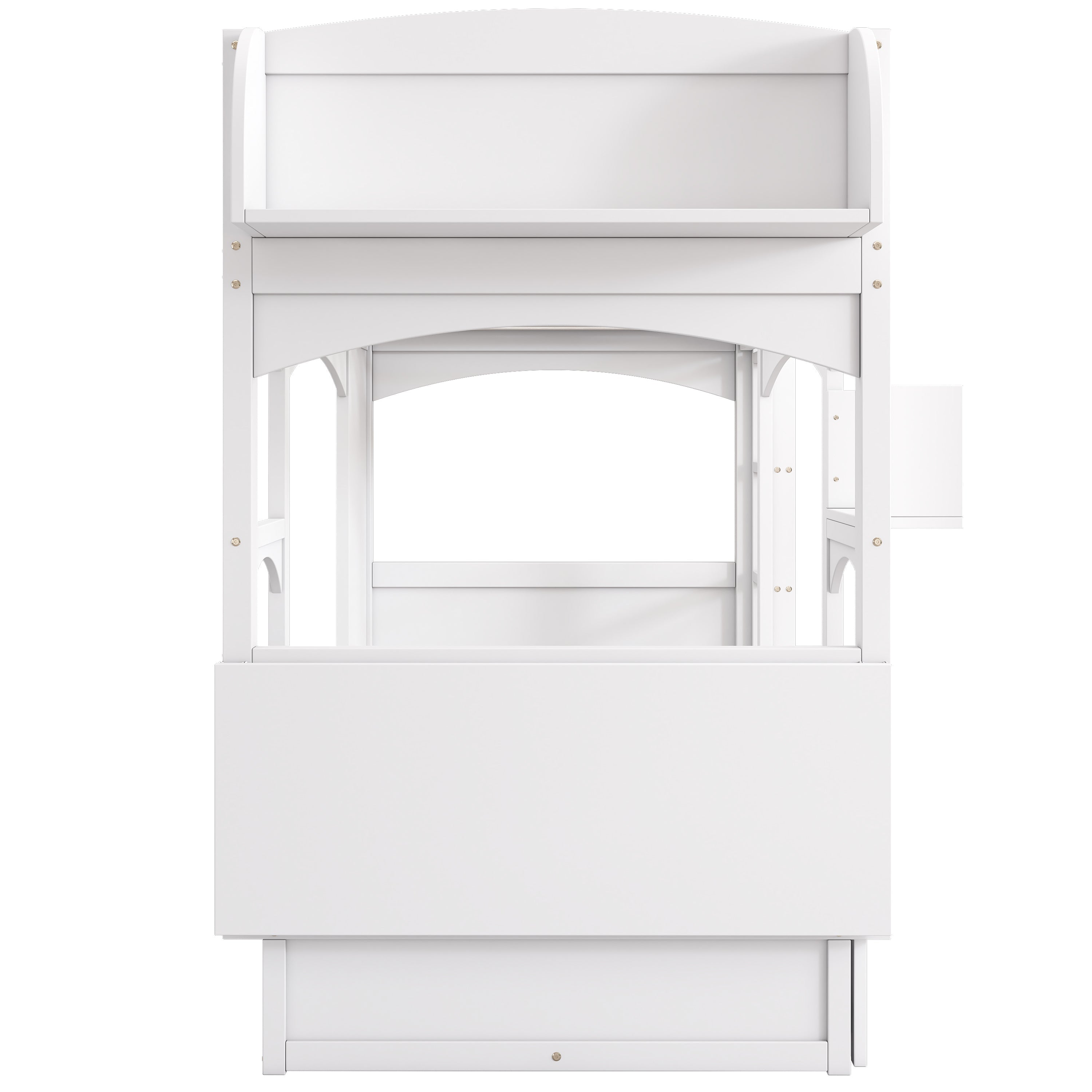 Logidon Kinderstapelbed met opklapbaar bureau Wit 90x200