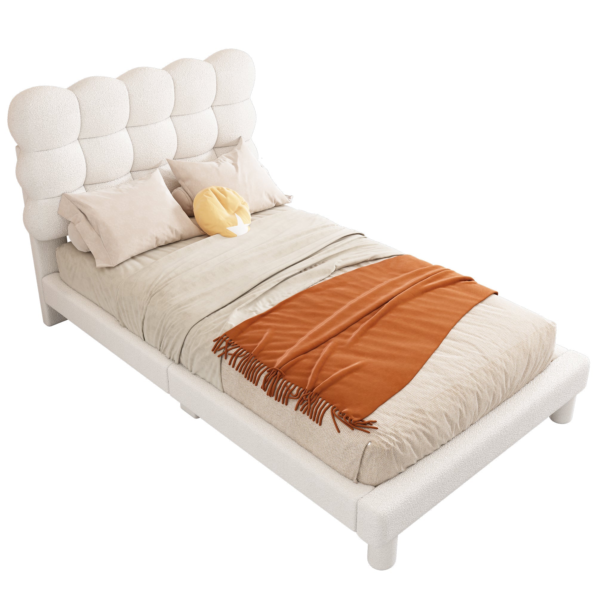 Logidon plat bed 90x200 cm wit drievoudig verstelbaar hoofdbord