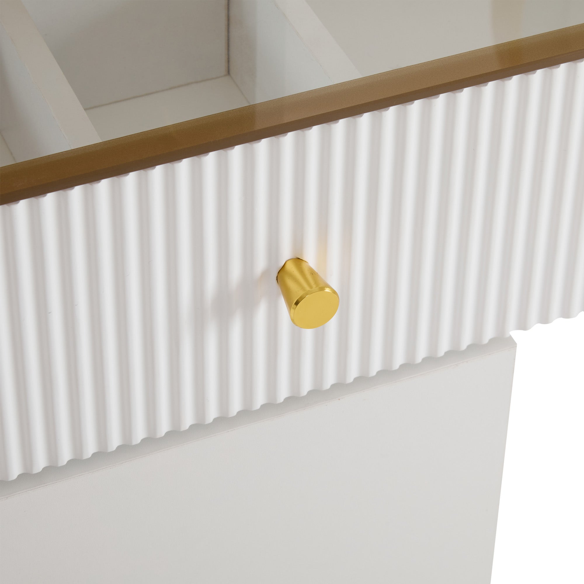 Logidon Kaptafelset met LED-spiegelglasblad Wit 120x45x115
