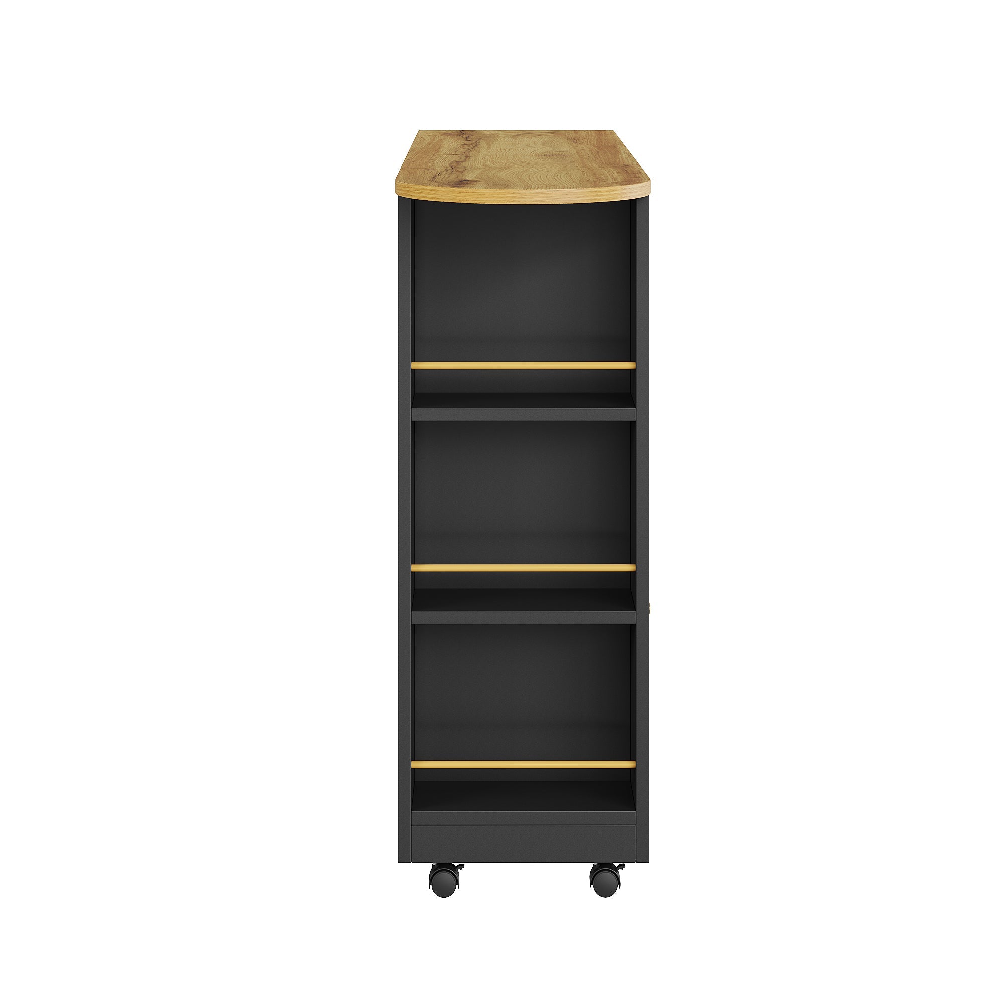 Logidon Uitschuifbare bartafel met opbergruimte en LED 138 tot 204 cm