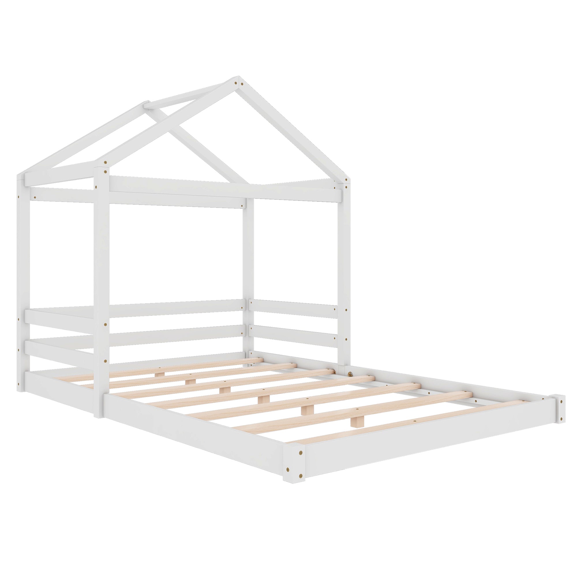 Logidon huisbed 140x200 wit grenenhout minimalistisch